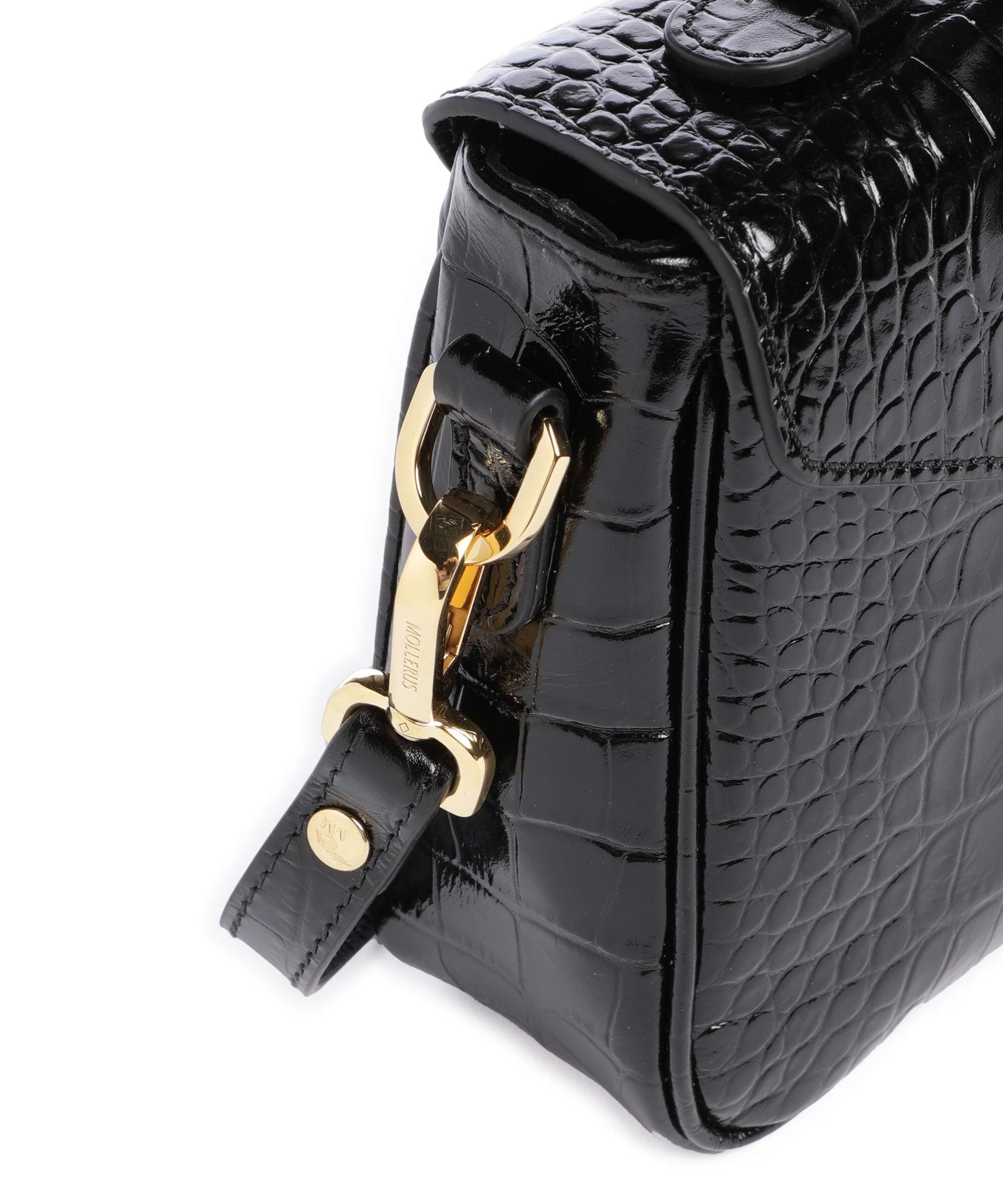 Maison Mollerus Croco Meyrin Crossbody bag classic schwarz - Image 4