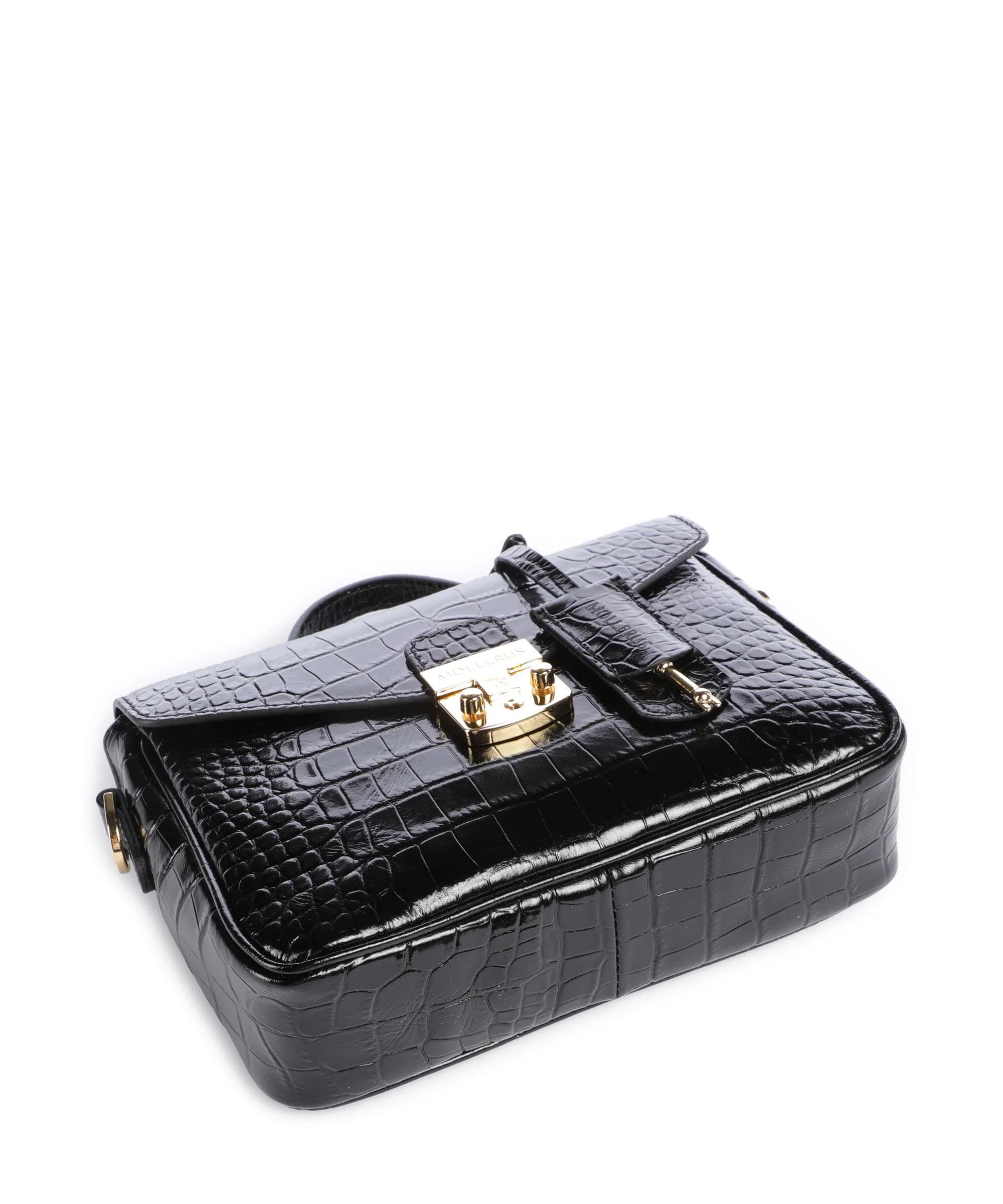Maison Mollerus Croco Meyrin Crossbody bag classic schwarz - Image 5