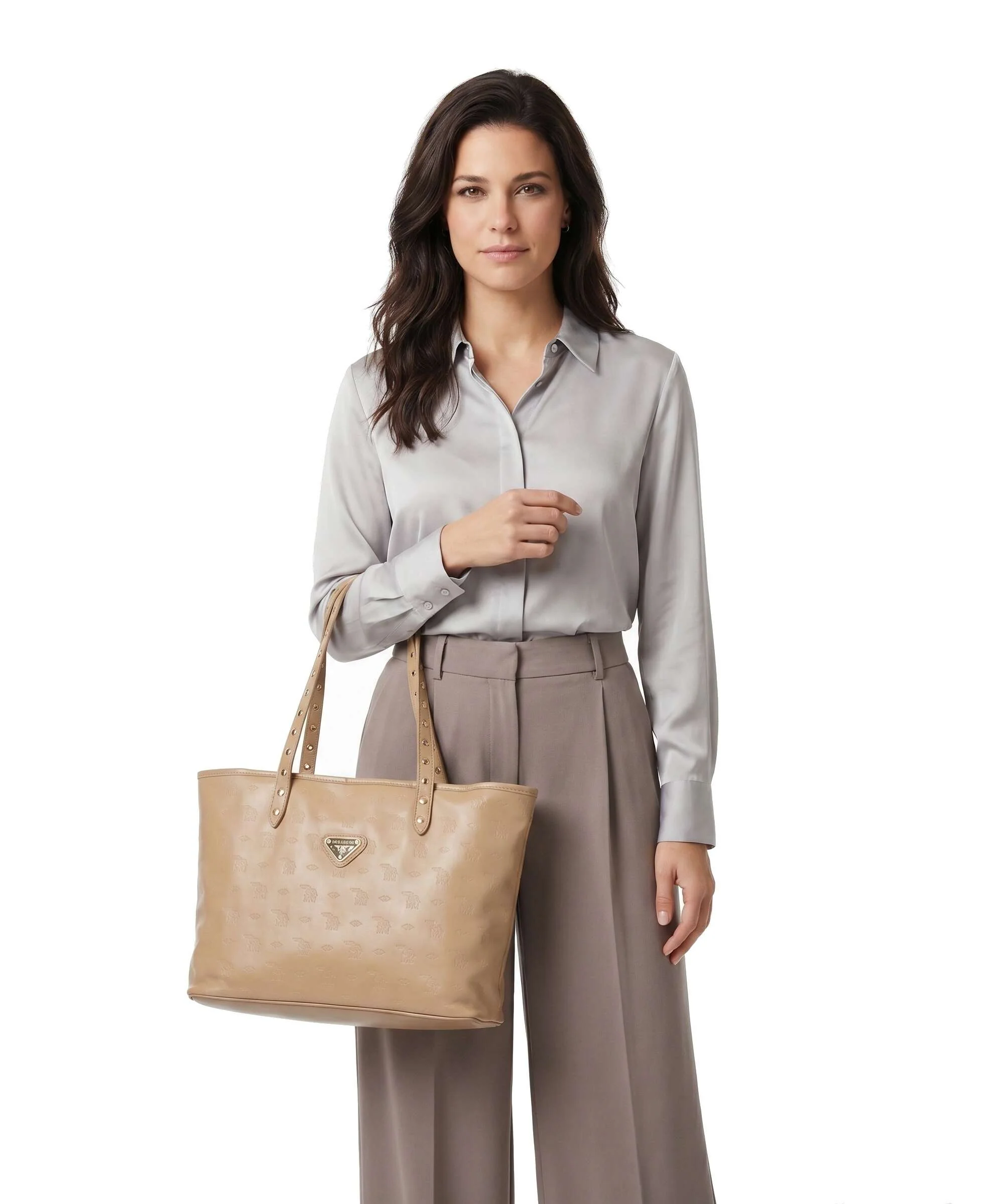 Maison Mollerus Stampato Winterthur Tote bag cappuccino - Image 3