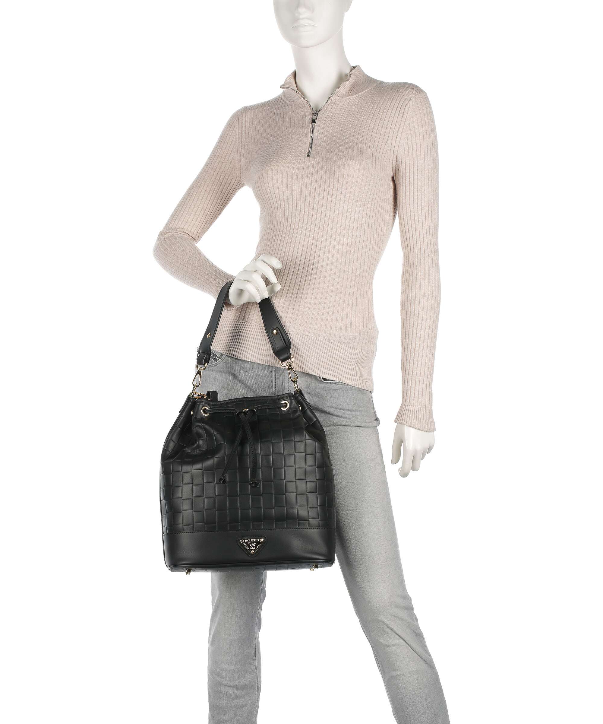 Maison Mollerus Tile Niesen Bucket bag black - Image 3