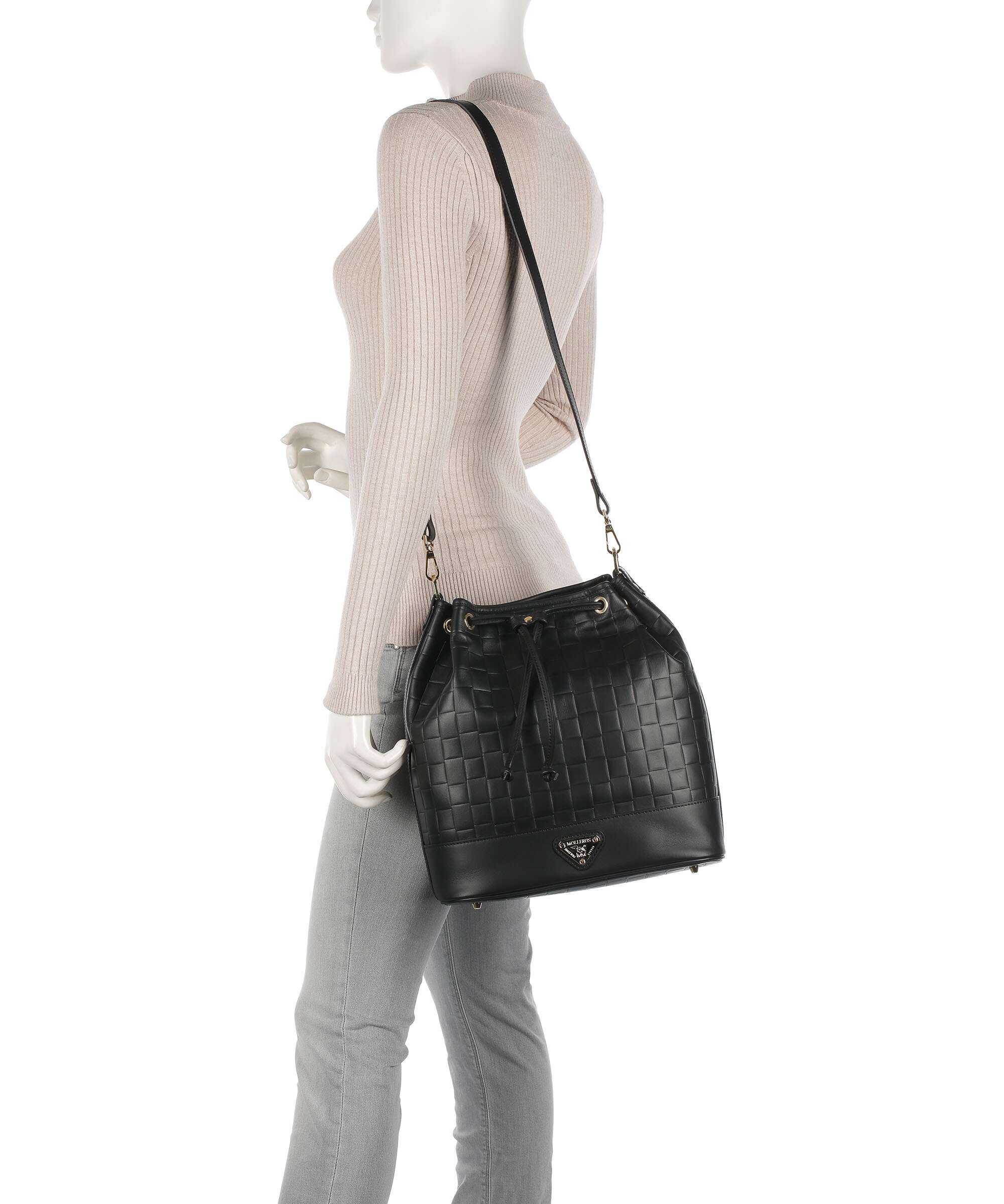Maison Mollerus Tile Niesen Bucket bag black - Image 4