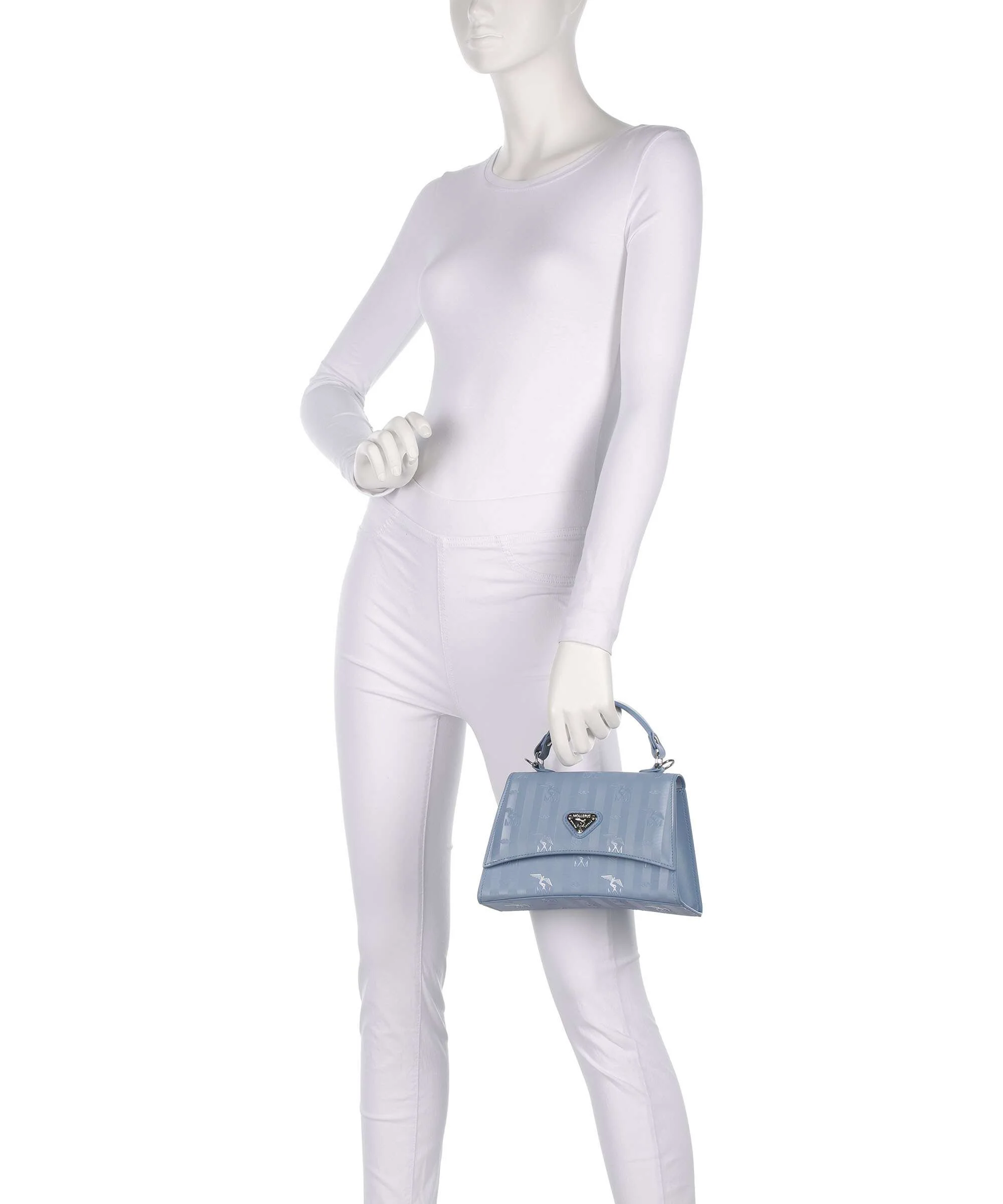 Maison Mollerus Vinerus Romont Handbag metallic silber/sky - Image 3