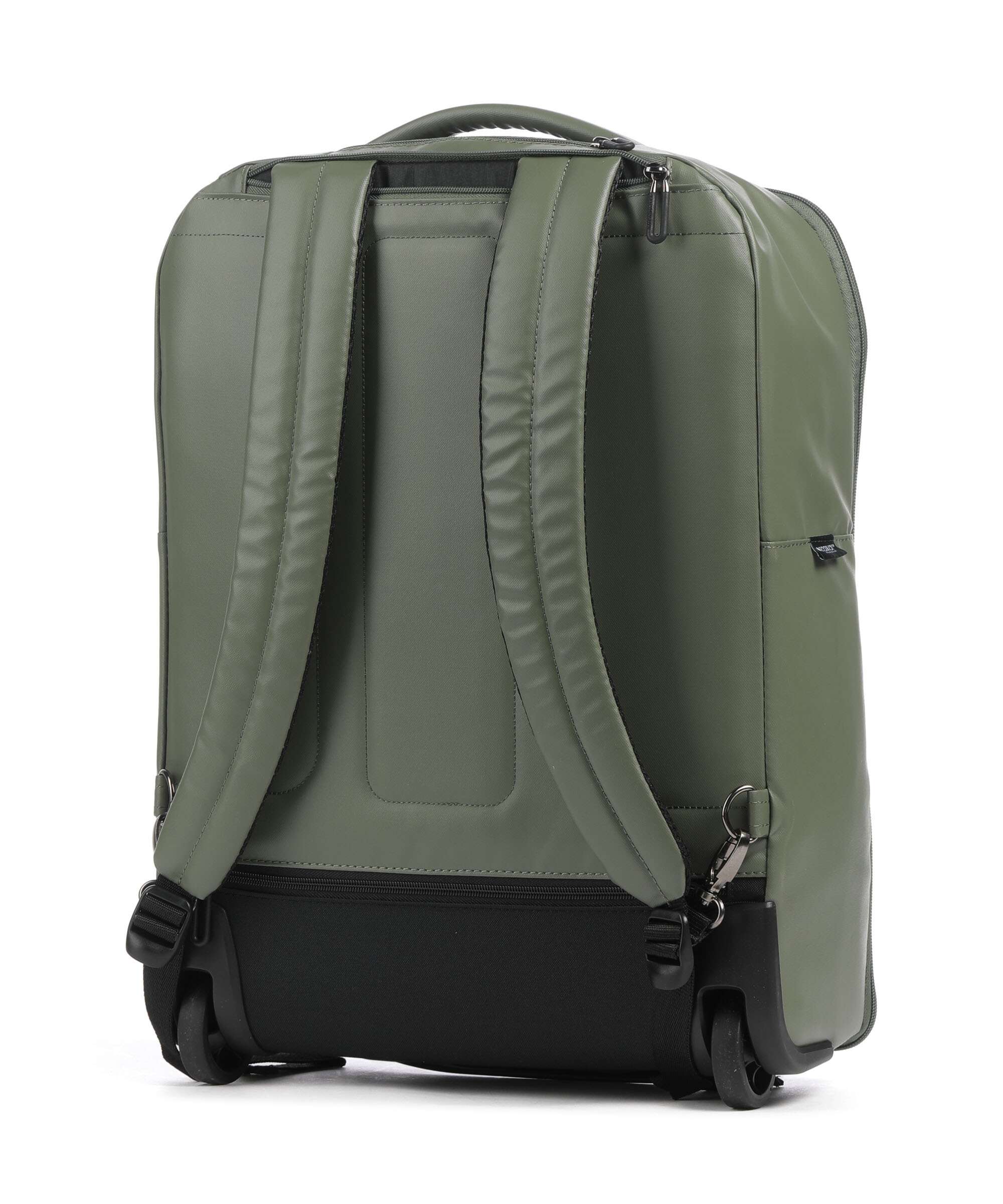 Mandarina Duck Eco Coated Backpack with wheels pine green - Image 3