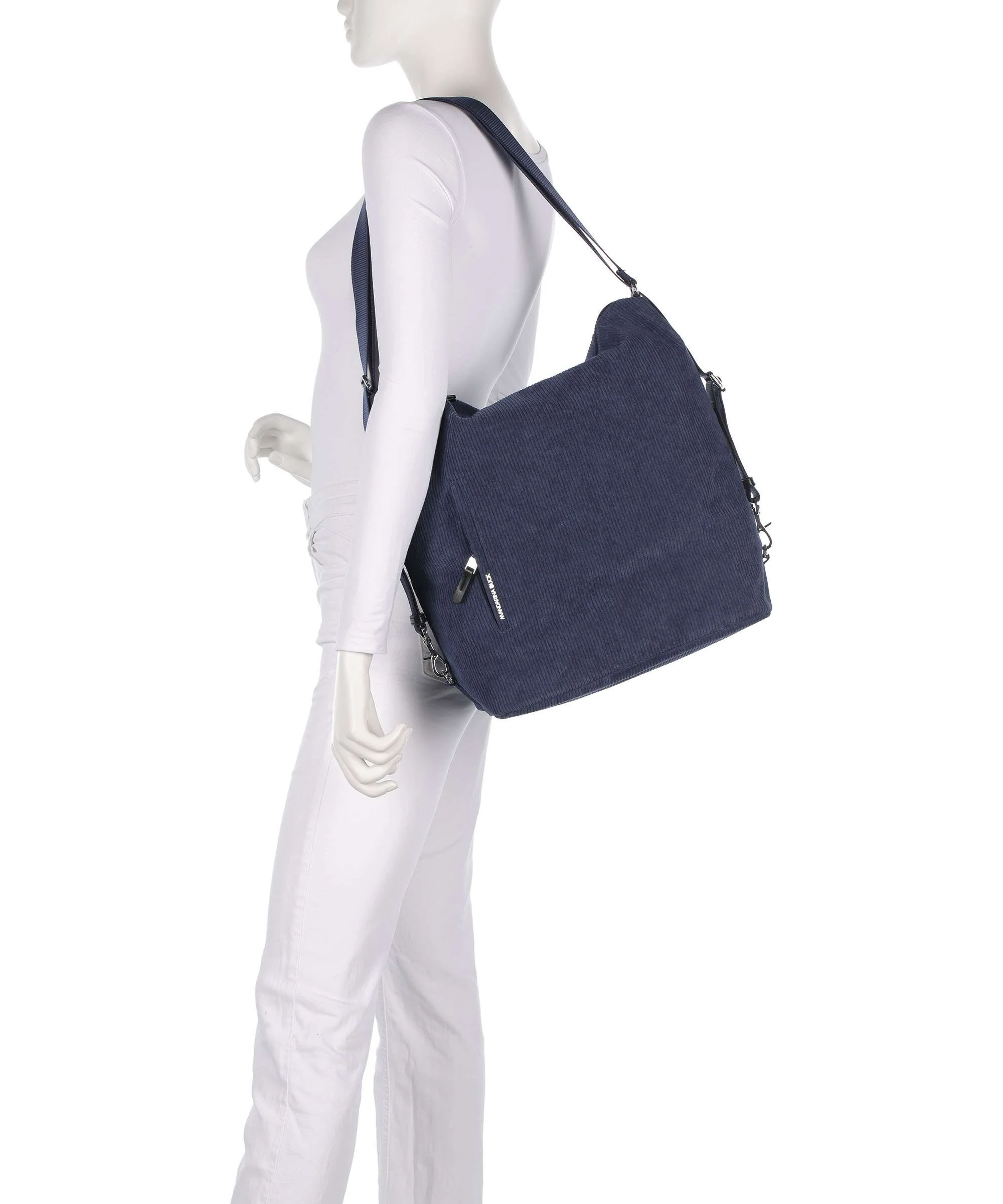 Mandarina Duck Hunter Velvet Backpack bag blue wing - Image 3