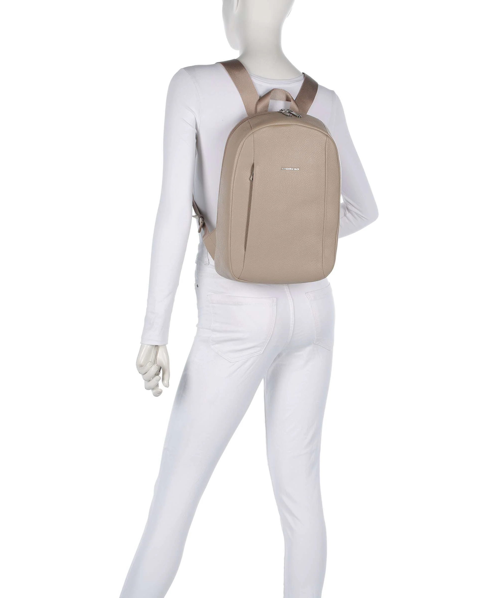Mandarina Duck Mellow Leather Backpack warm taupe - Image 3