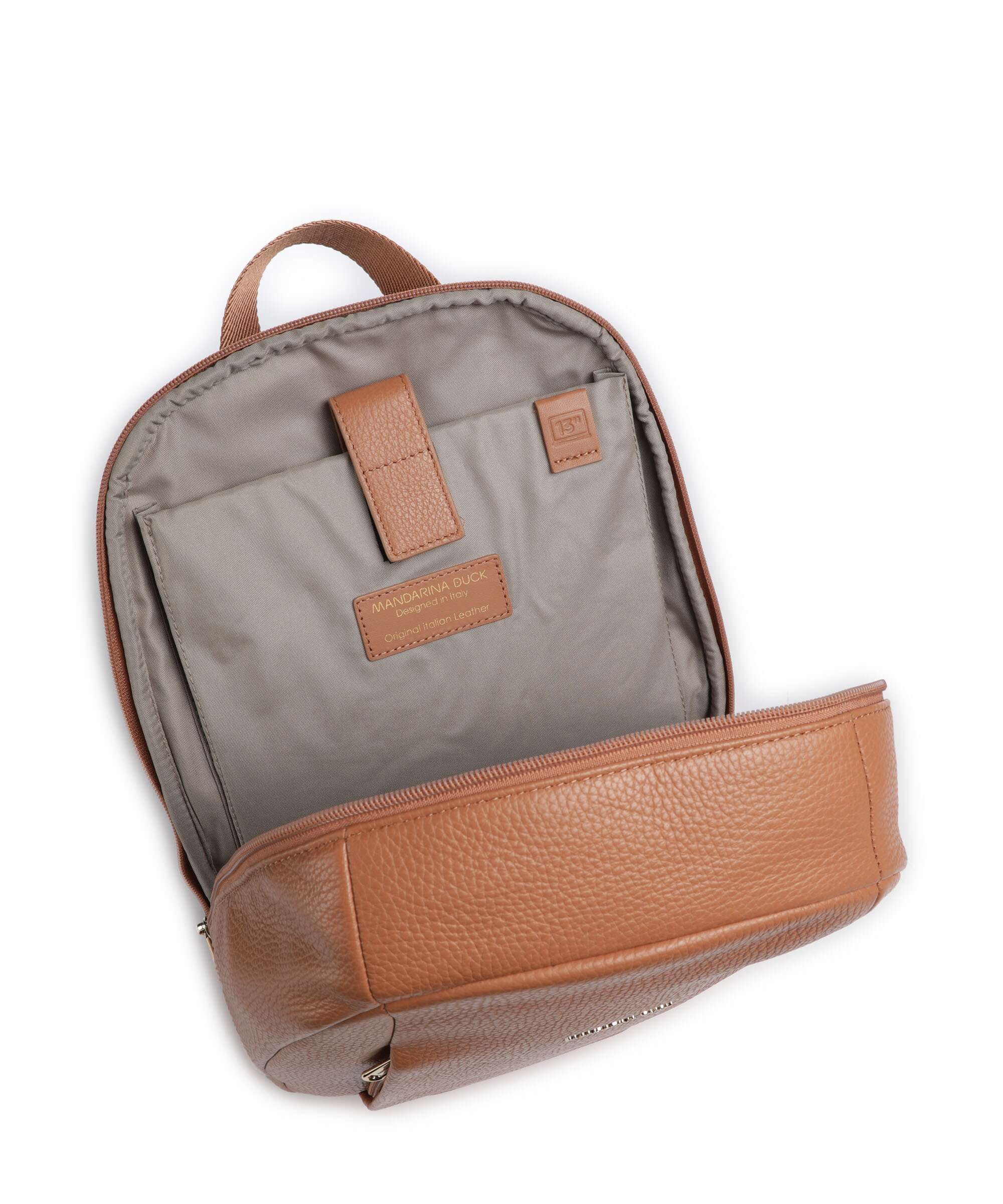 Mandarina Duck Mellow Leather Backpack pecan nut - Image 5