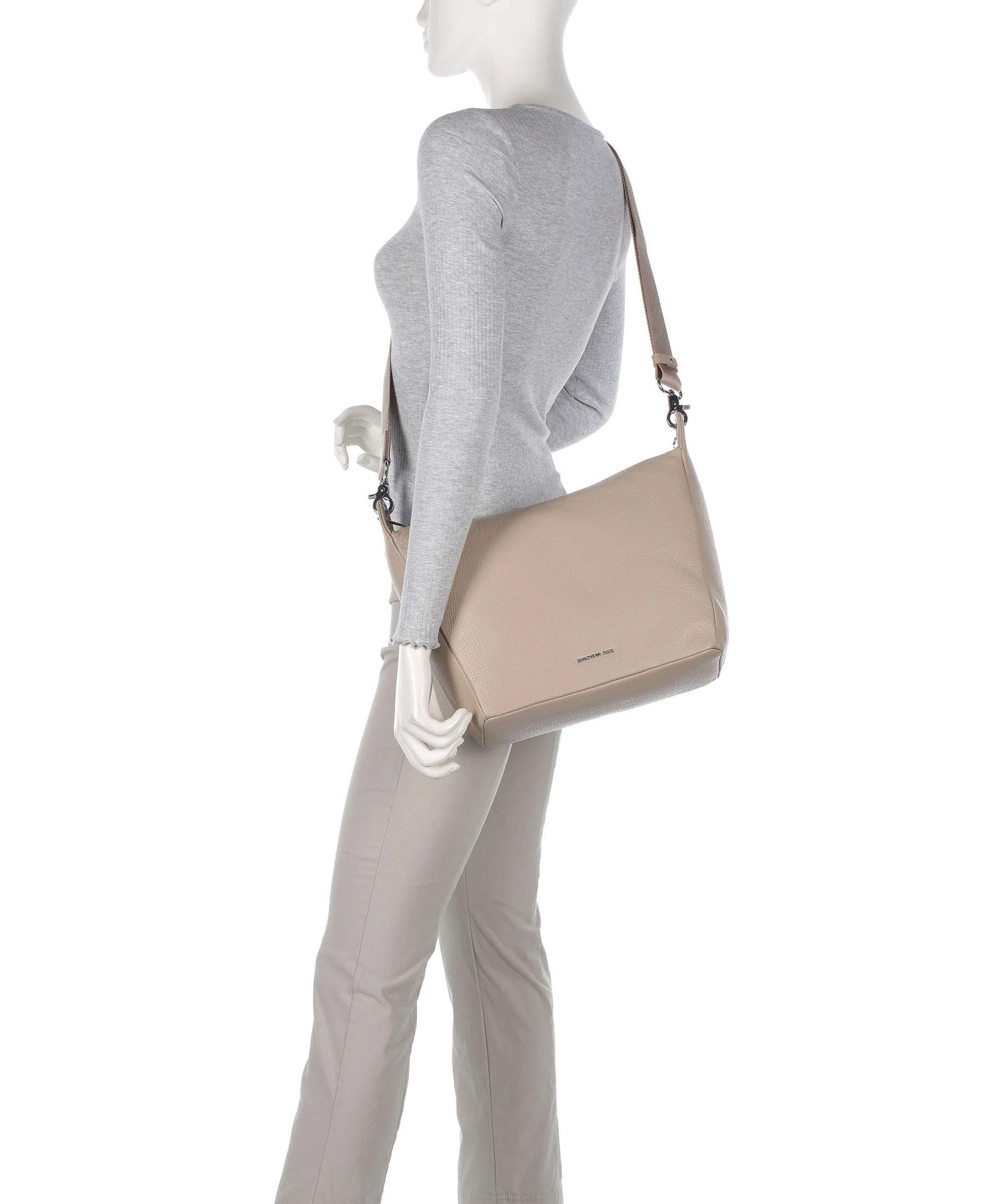 Mandarina Duck Mellow Leather Crossbody bag warm taupe - Image 3