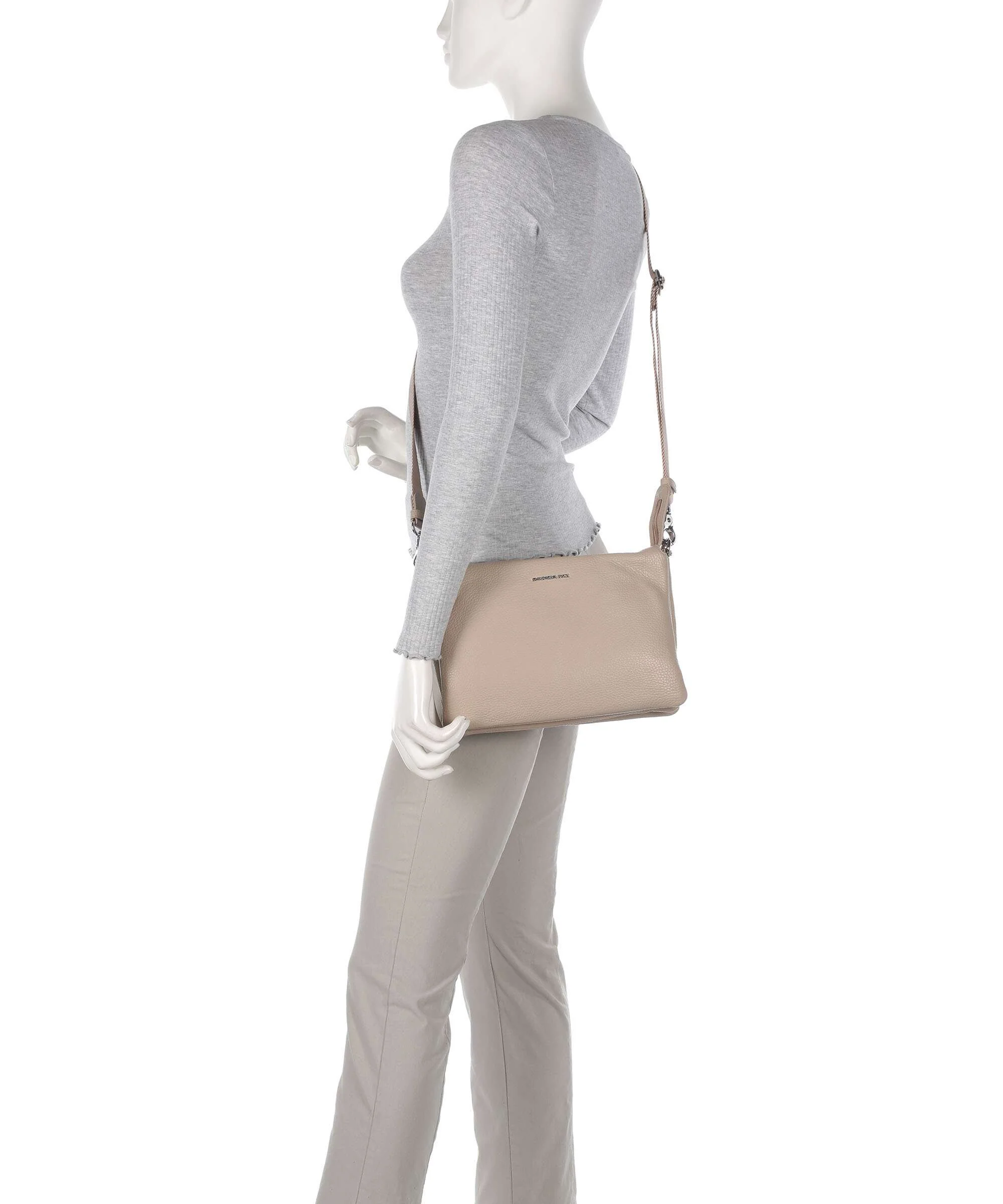 Mandarina Duck Mellow Leather Crossbody bag warm taupe - Image 3