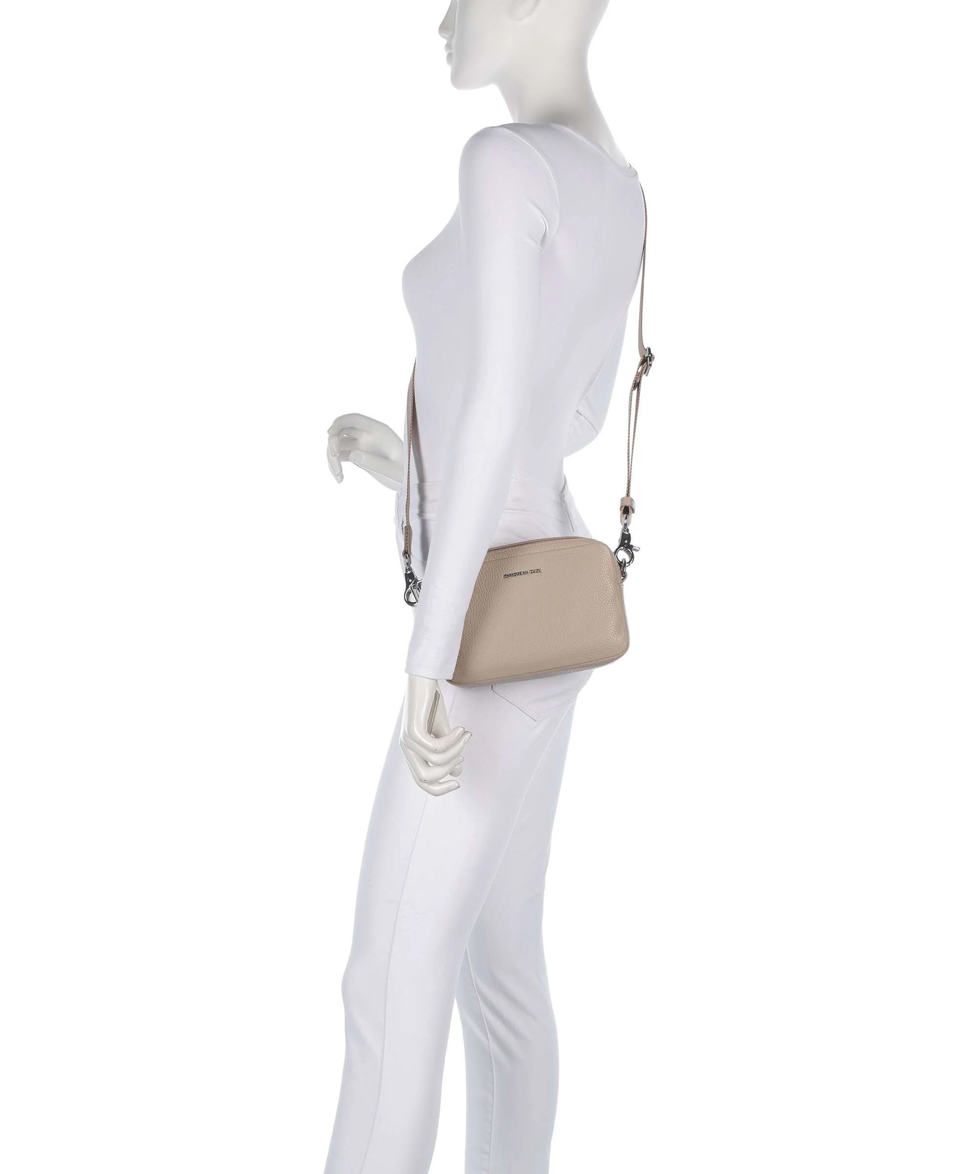 Mandarina Duck Mellow Leather Crossbody bag warm taupe - Image 3
