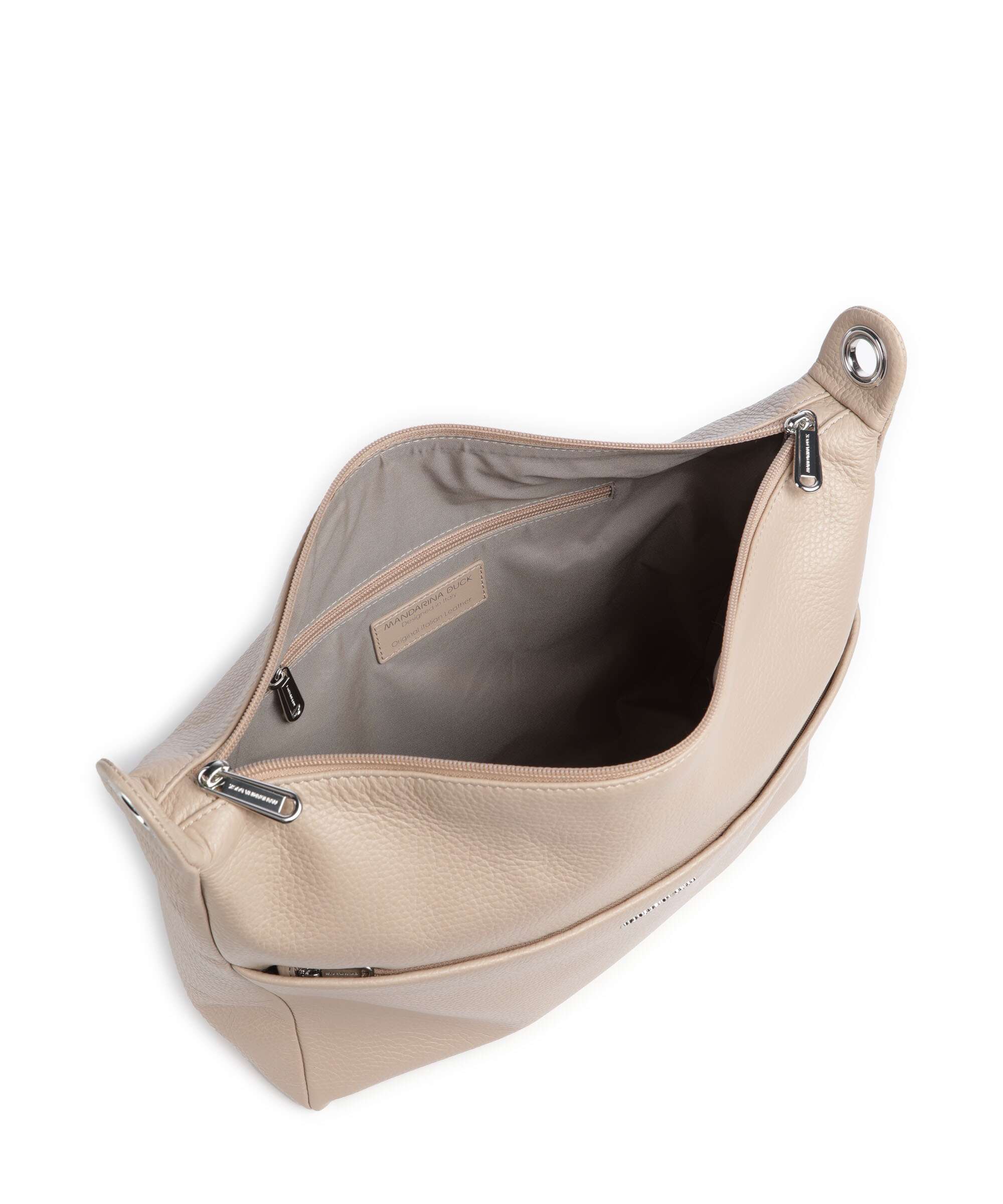 Mandarina Duck Mellow Leather Hobo bag warm taupe - Image 6