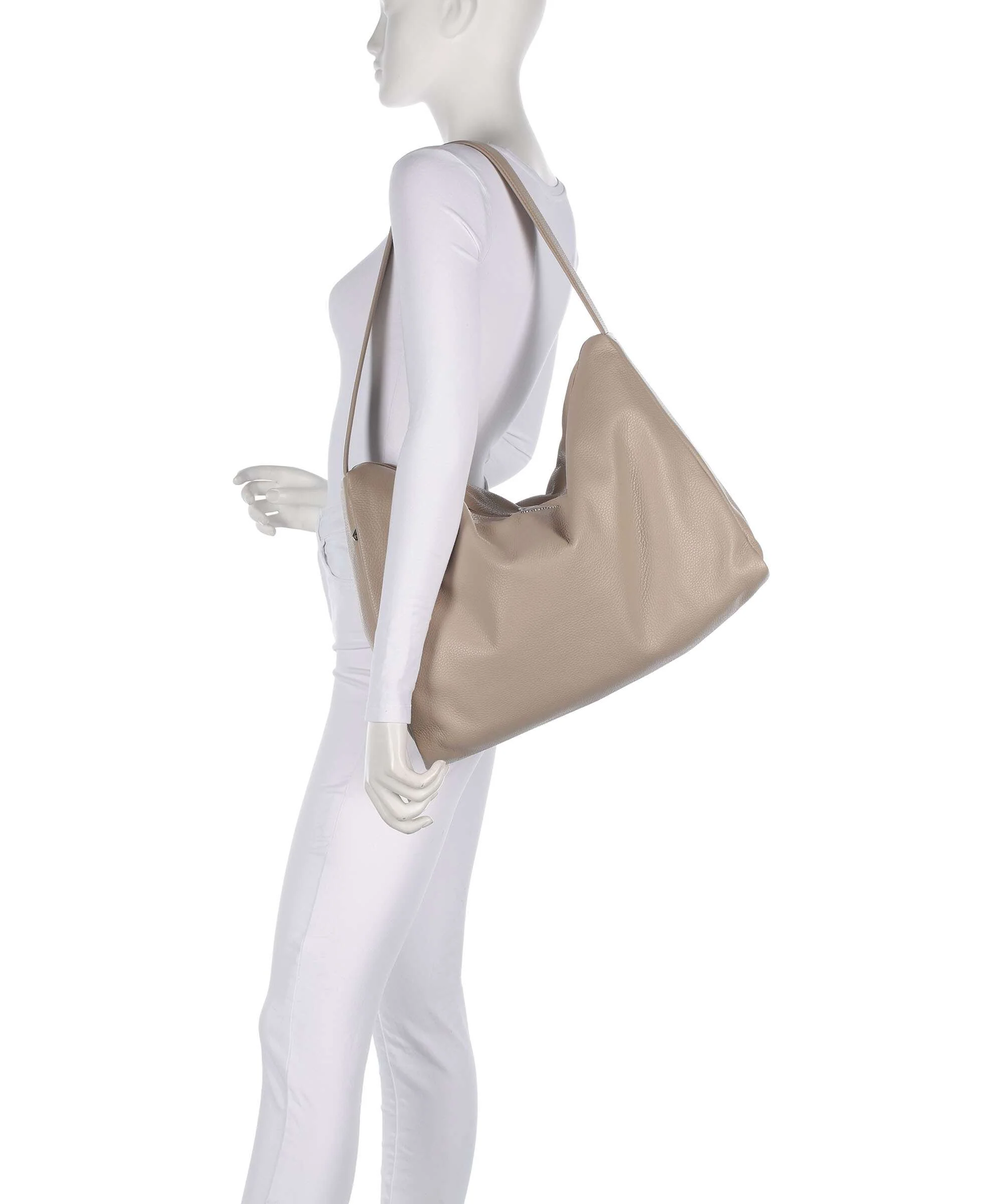 Mandarina Duck Mellow Leather Hobo bag warm taupe - Image 3
