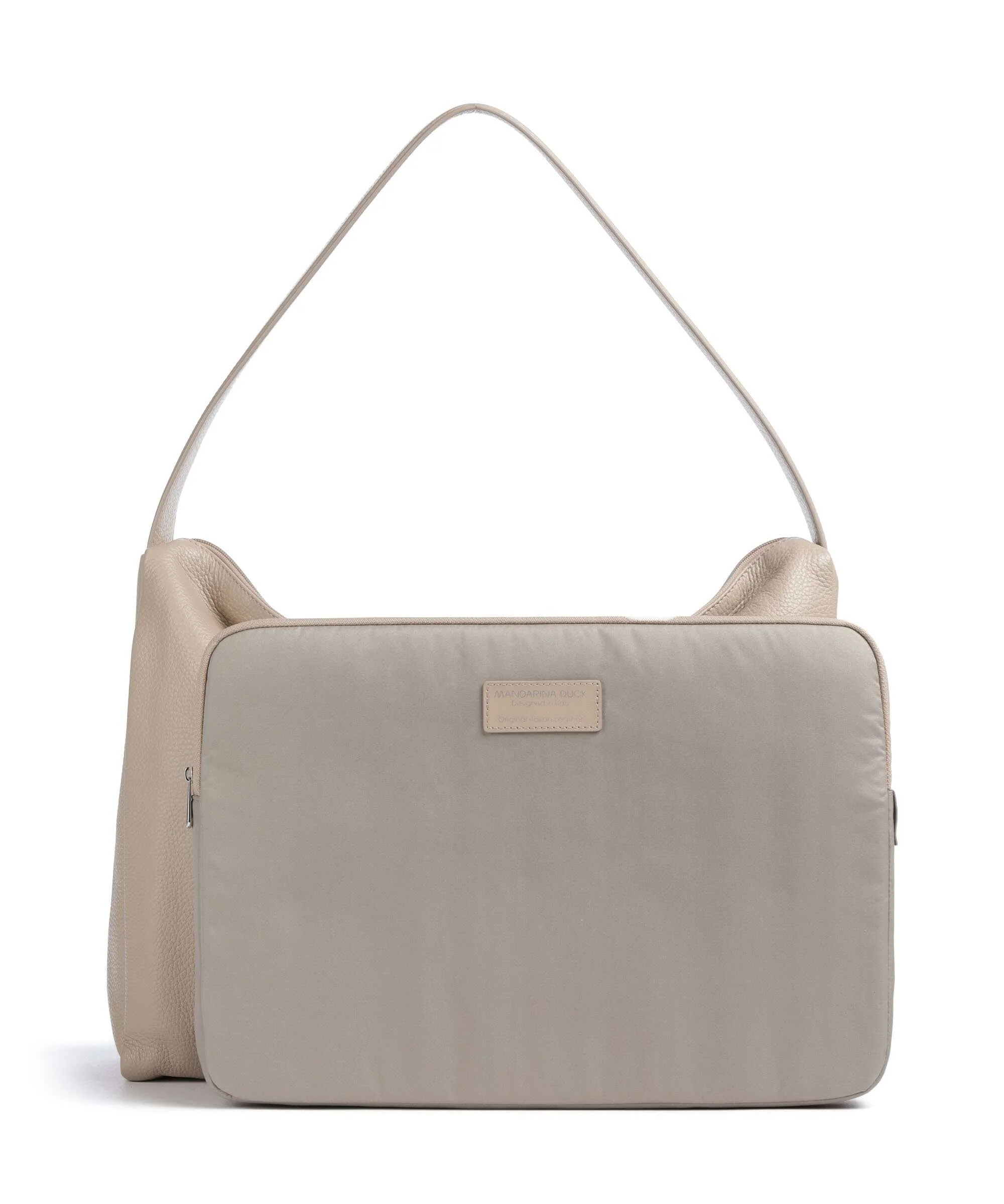 Mandarina Duck Mellow Leather Hobo bag warm taupe - Image 4