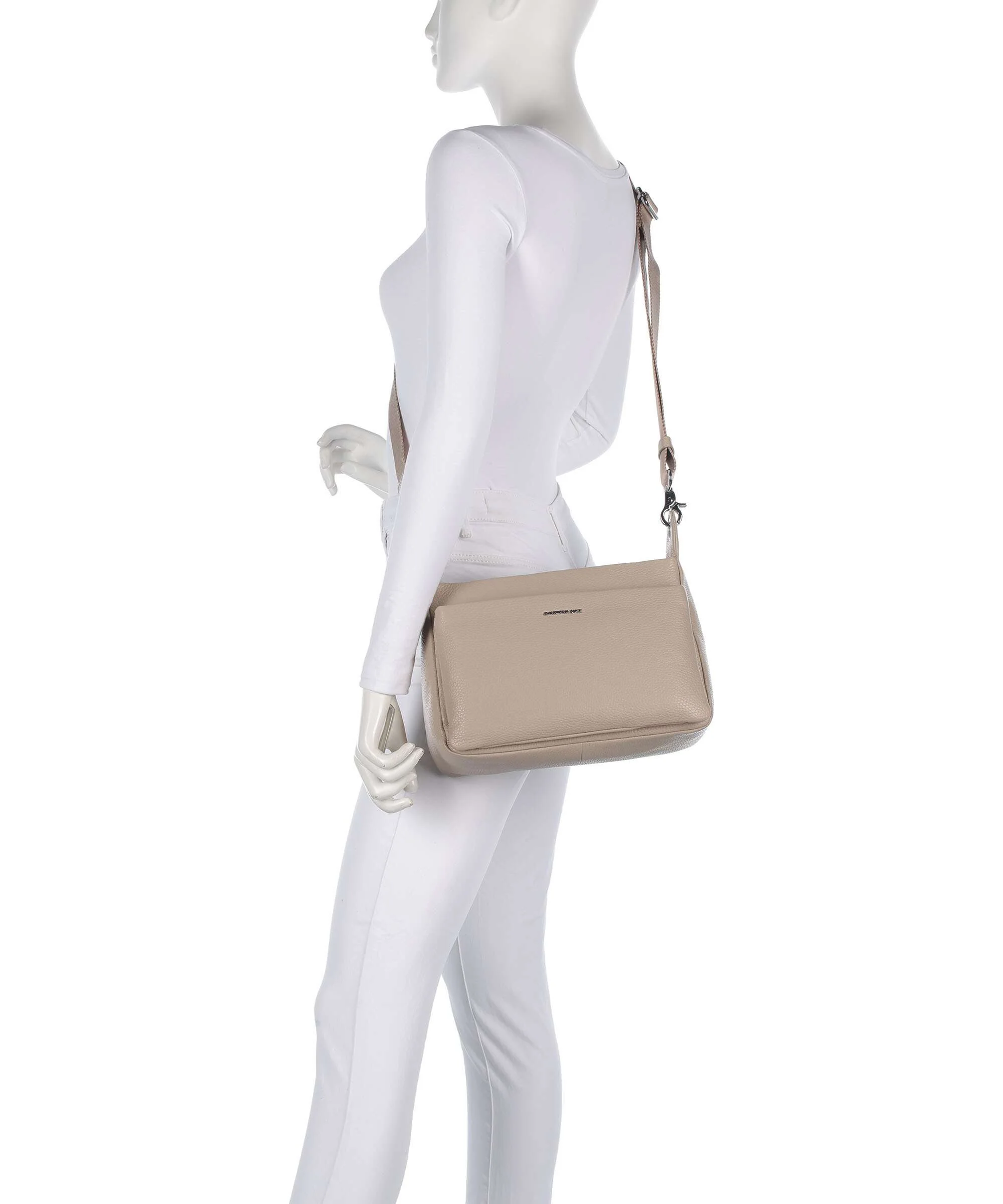 Mandarina Duck Mellow Leather Shoulder bag warm taupe - Image 3