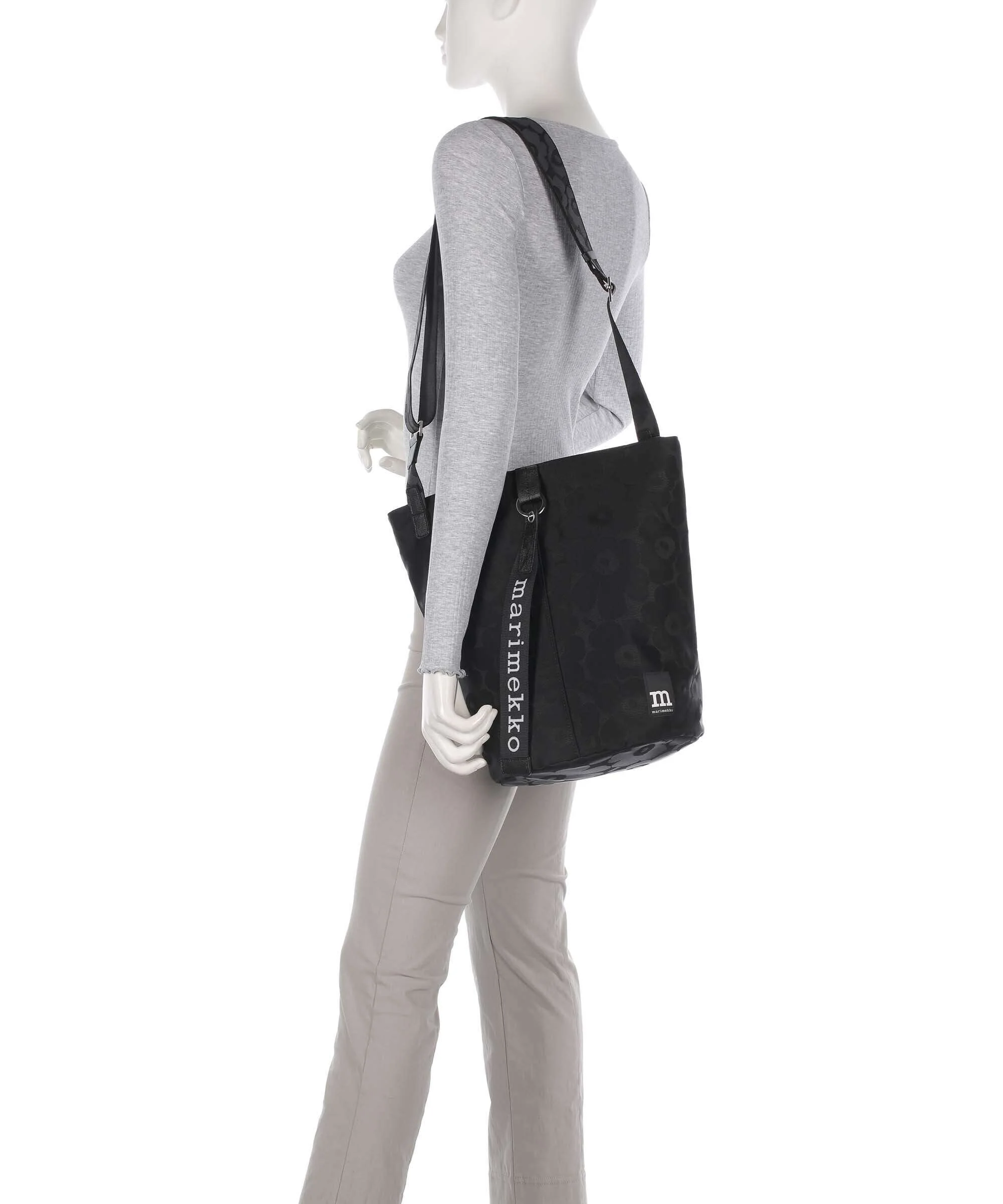 Marimekko All Day Unikko Hobo bag black - Image 3