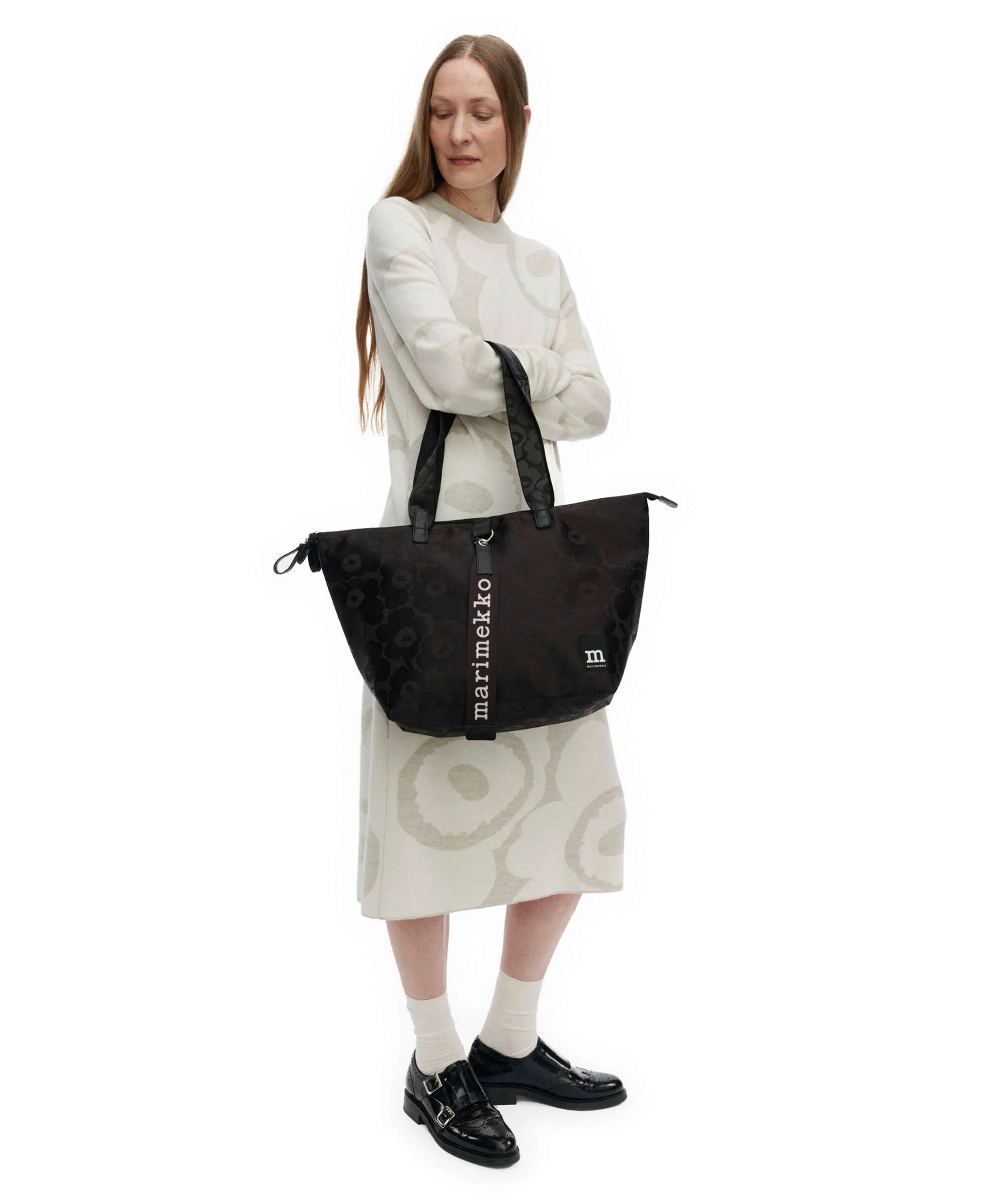 Marimekko All Day Unikko Tote bag black - Image 3