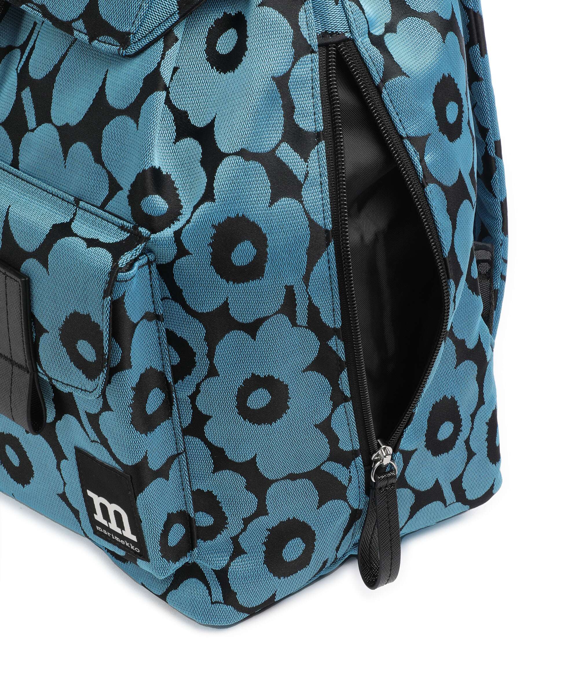 Marimekko Everything Unikko L Backpack blue/black - Image 4