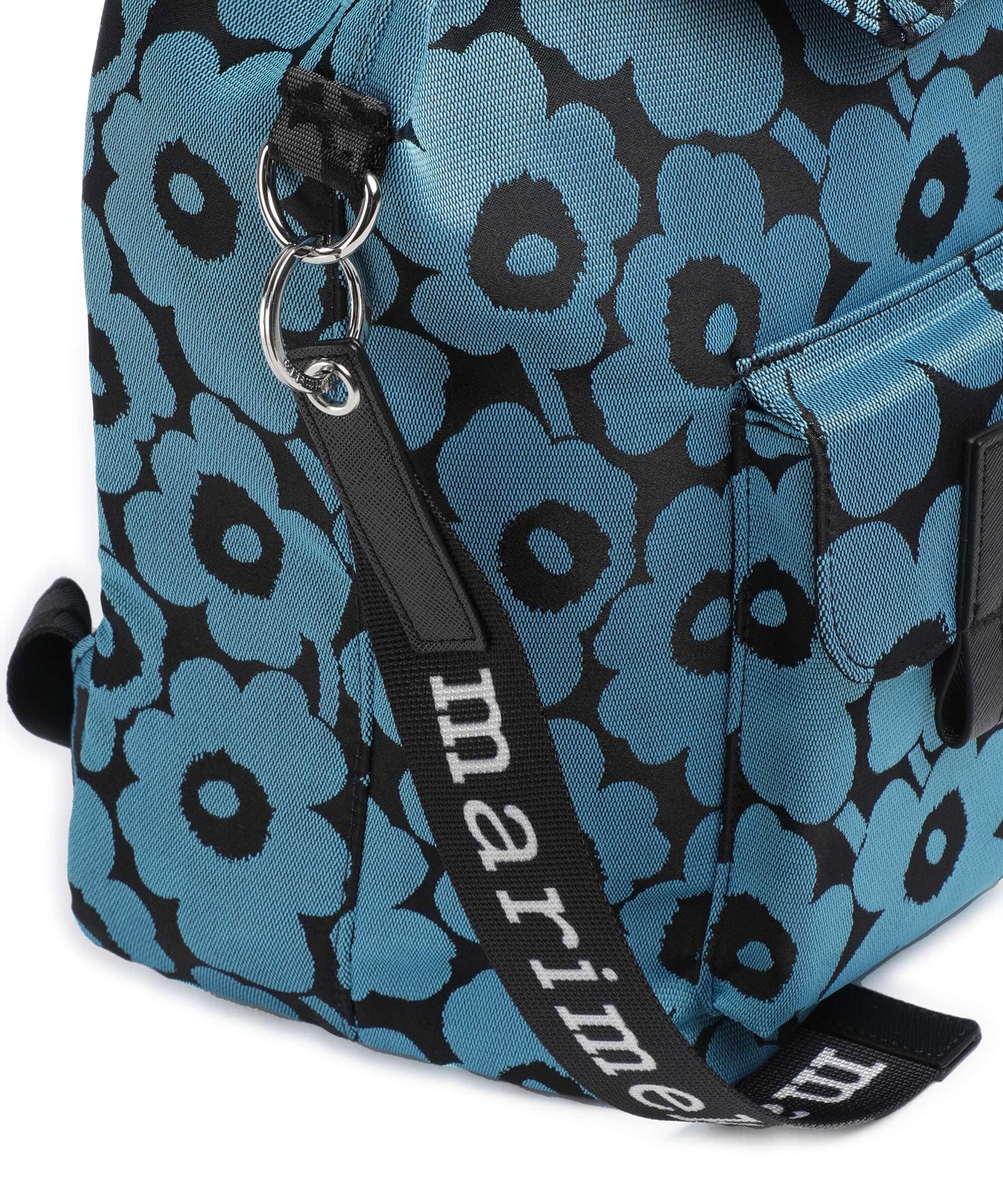 Marimekko Everything Unikko L Backpack blue/black - Image 5