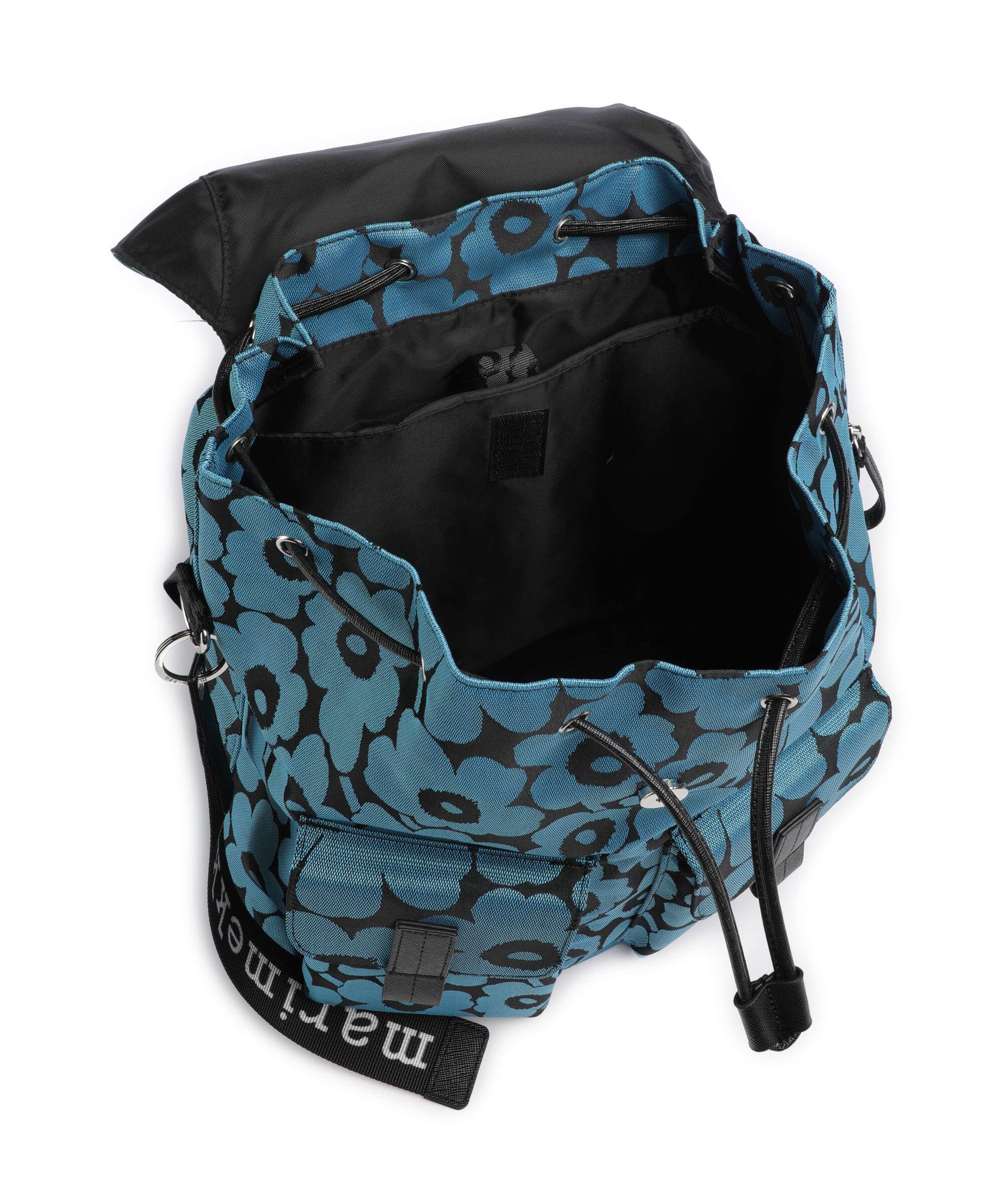 Marimekko Everything Unikko L Backpack blue/black - Image 6