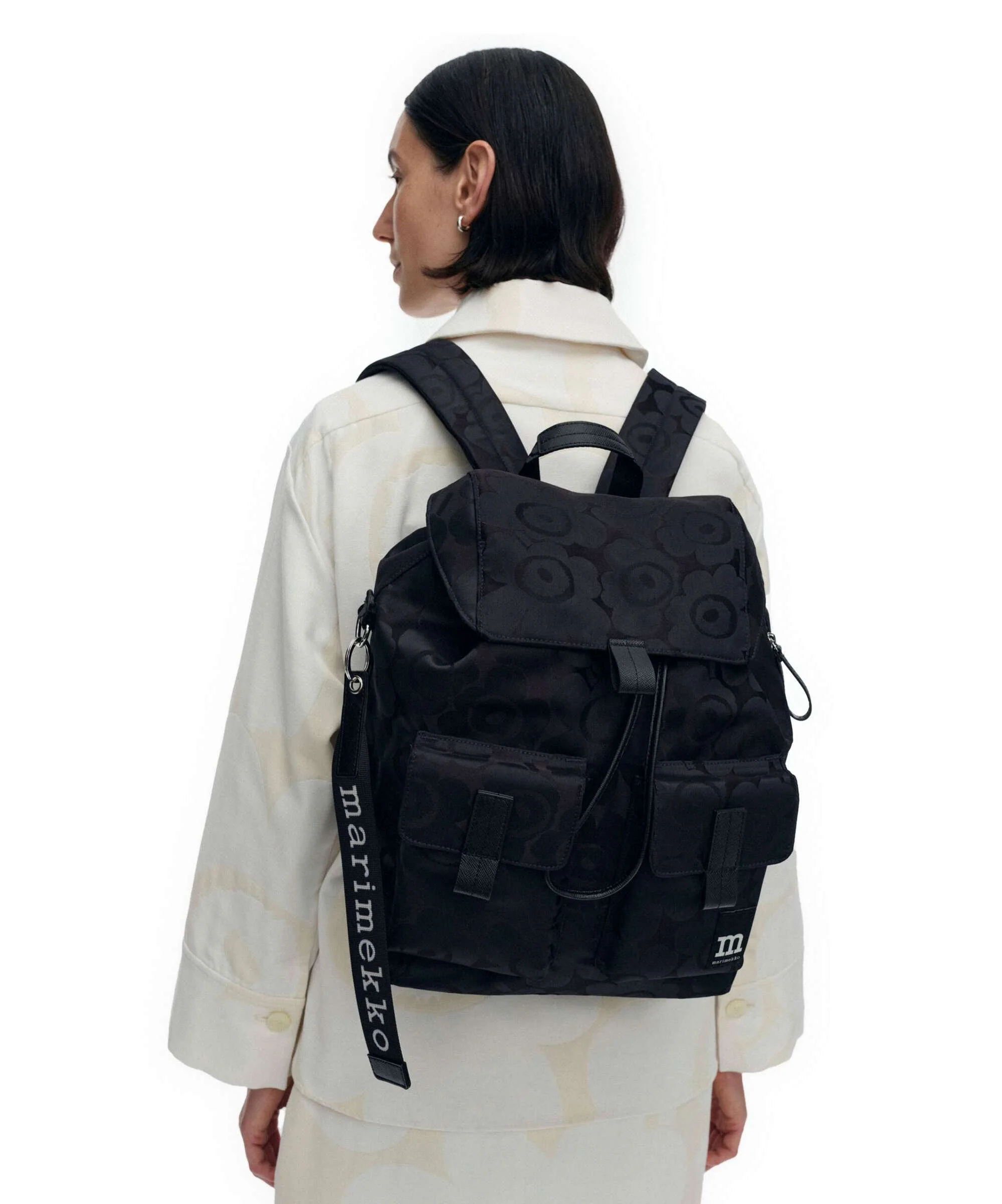 Marimekko Everything Unikko L Backpack blue/dark blue - Image 3