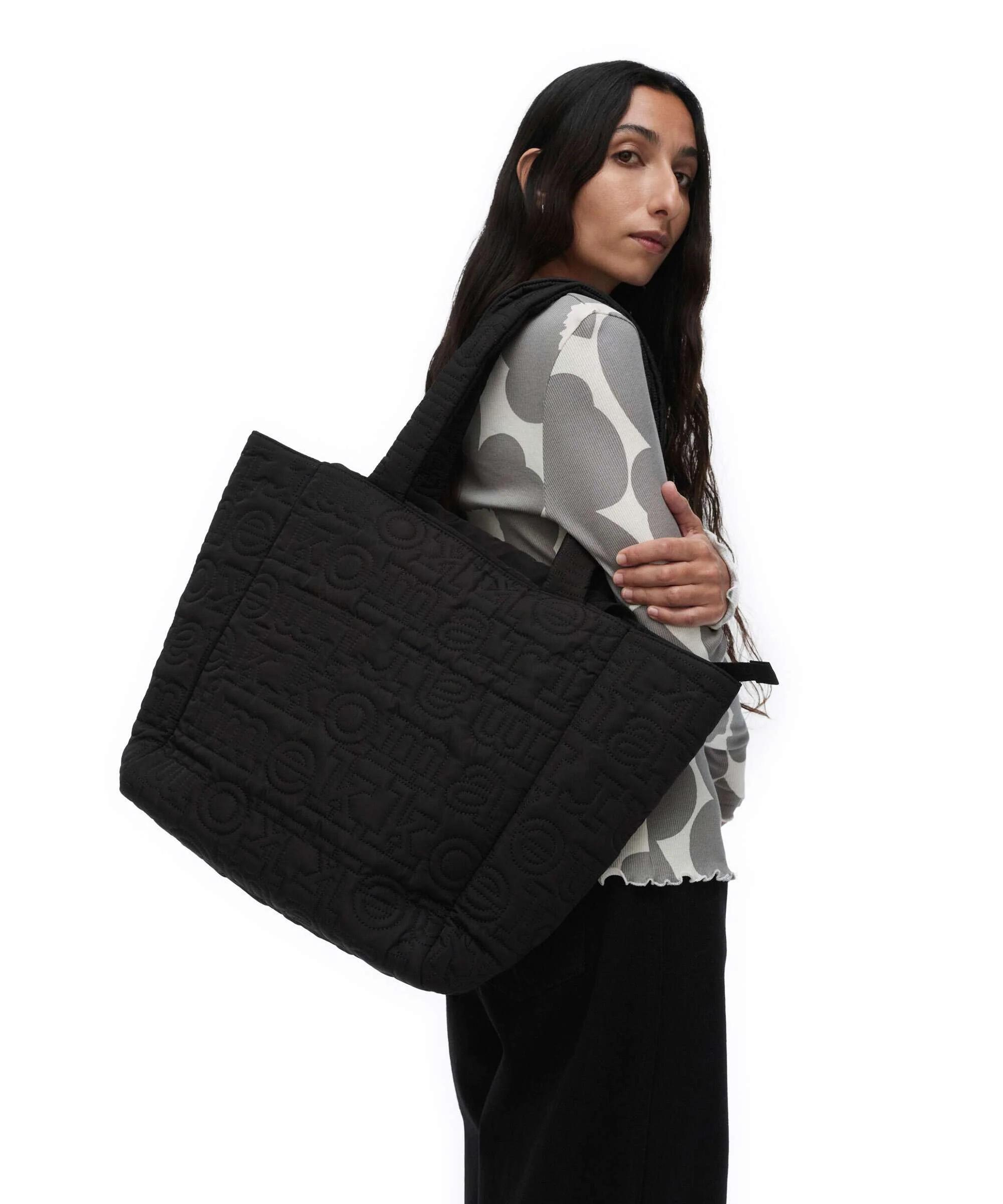 Marimekko Joy Logo M Tote bag black - Image 3