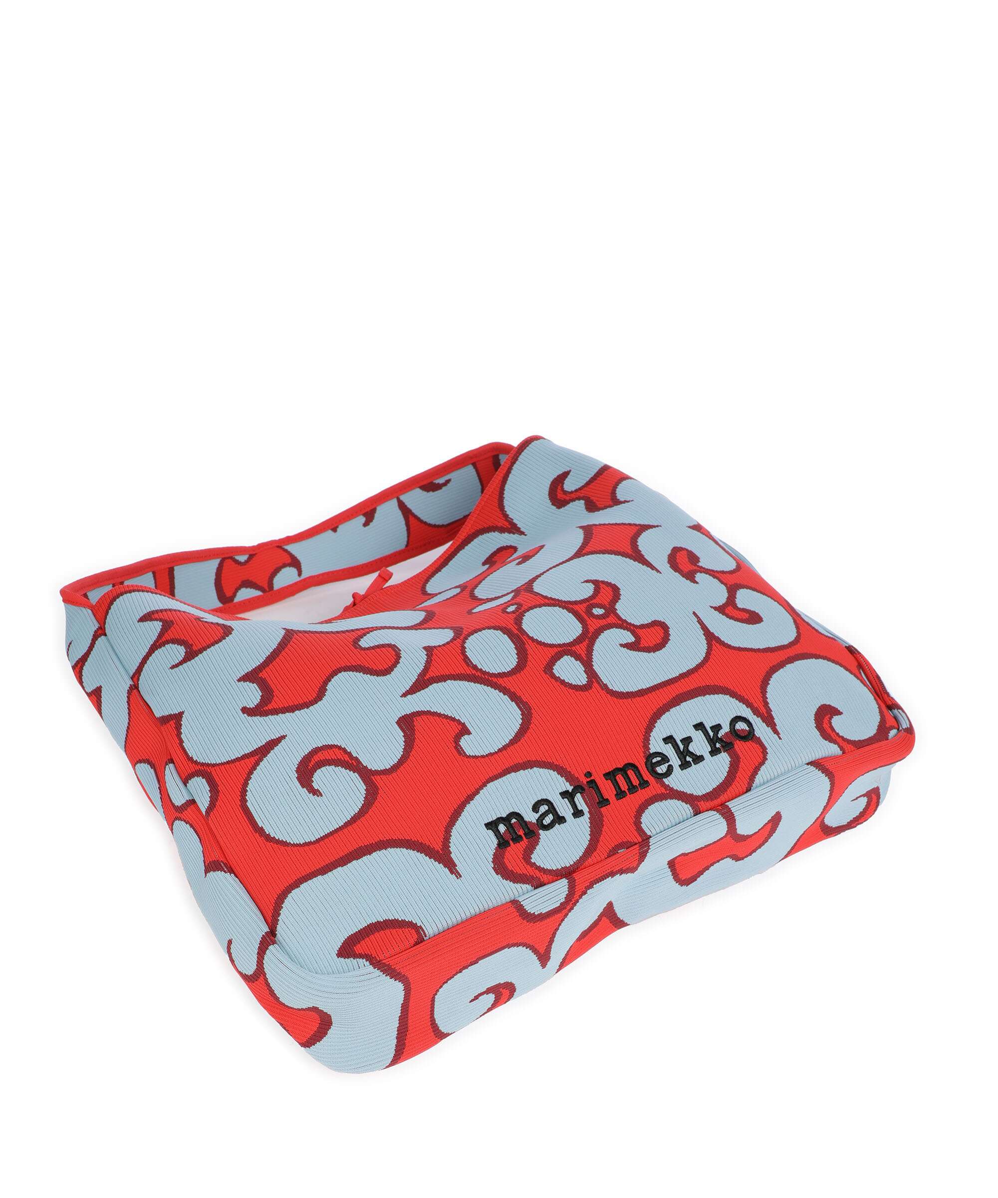 Marimekko Knitted Keidas Hobo bag light blue/red - Image 4