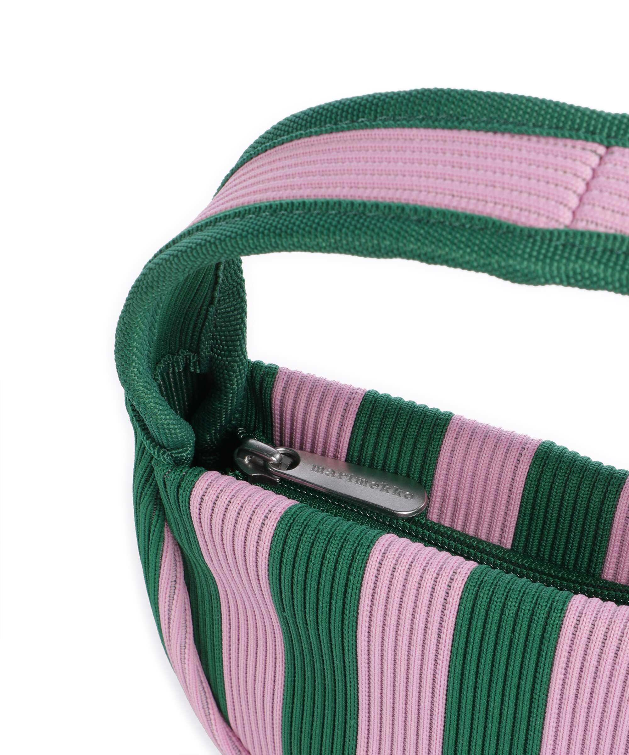Marimekko Knitted Merirosvo Handbag pink/dark green - Image 4