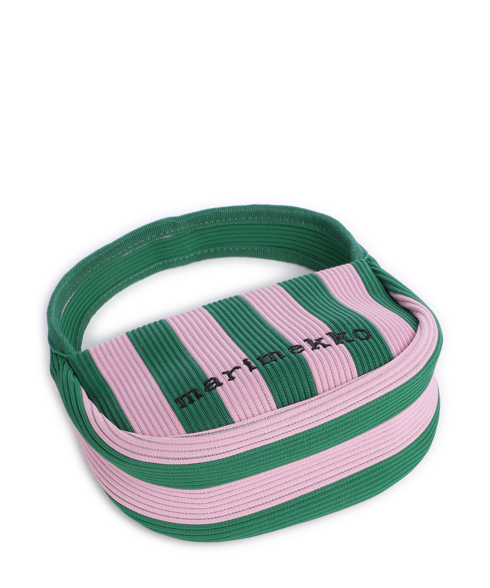 Marimekko Knitted Merirosvo Handbag pink/dark green - Image 5