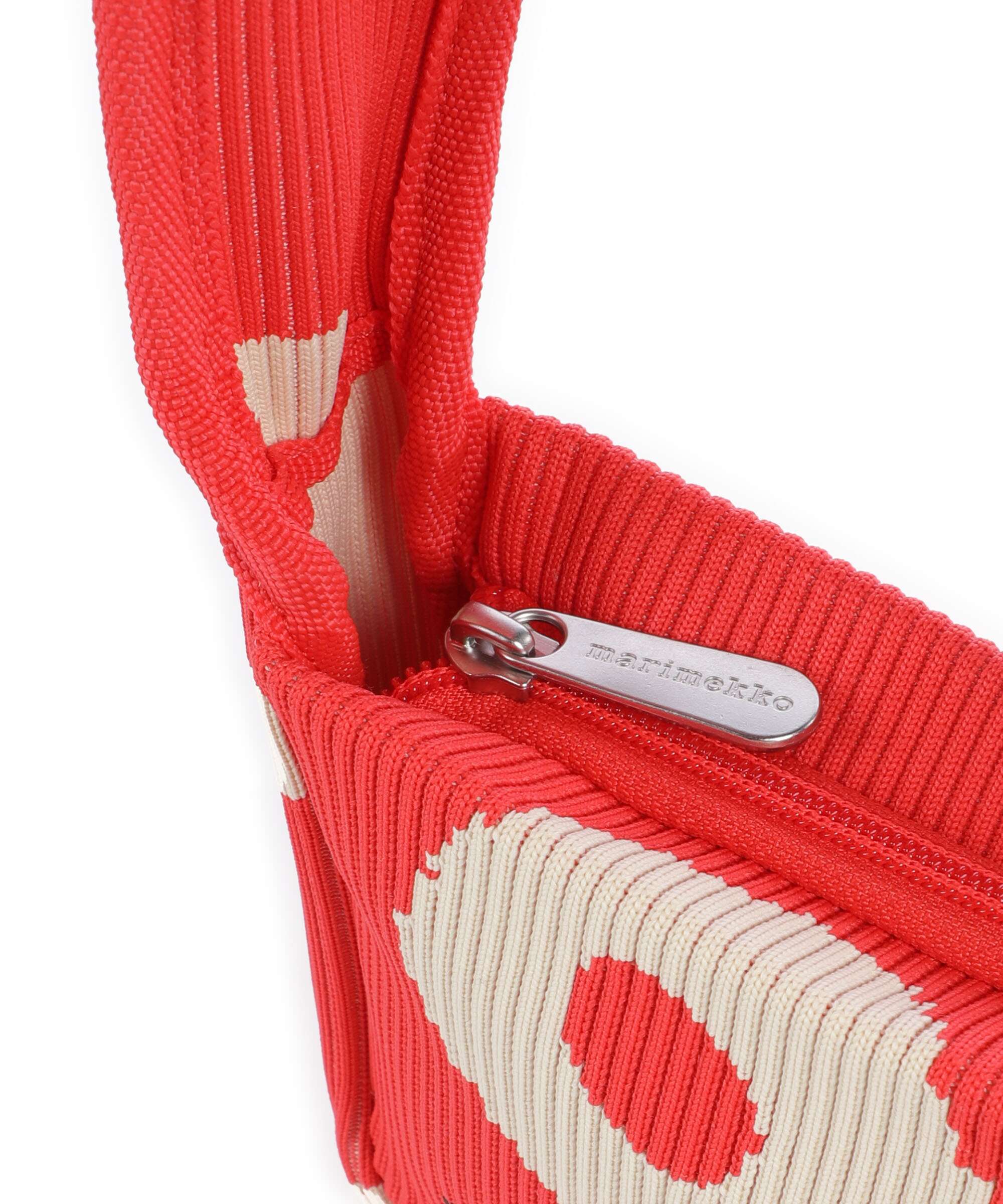 Marimekko Knitted Unikko Crossbody bag pink/beige - Image 4