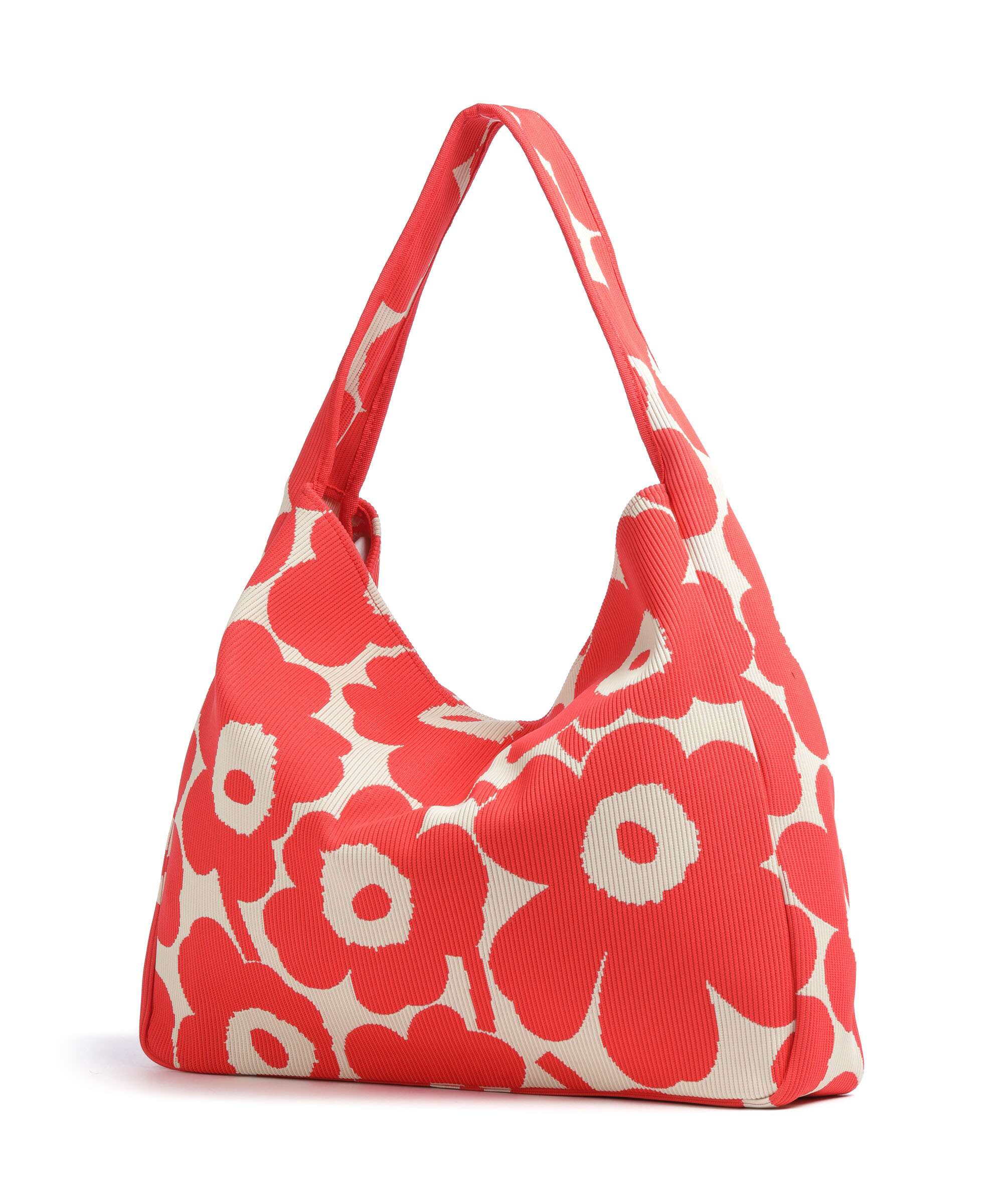 Marimekko Knitted Unikko Hobo bag pink/beige - Image 2