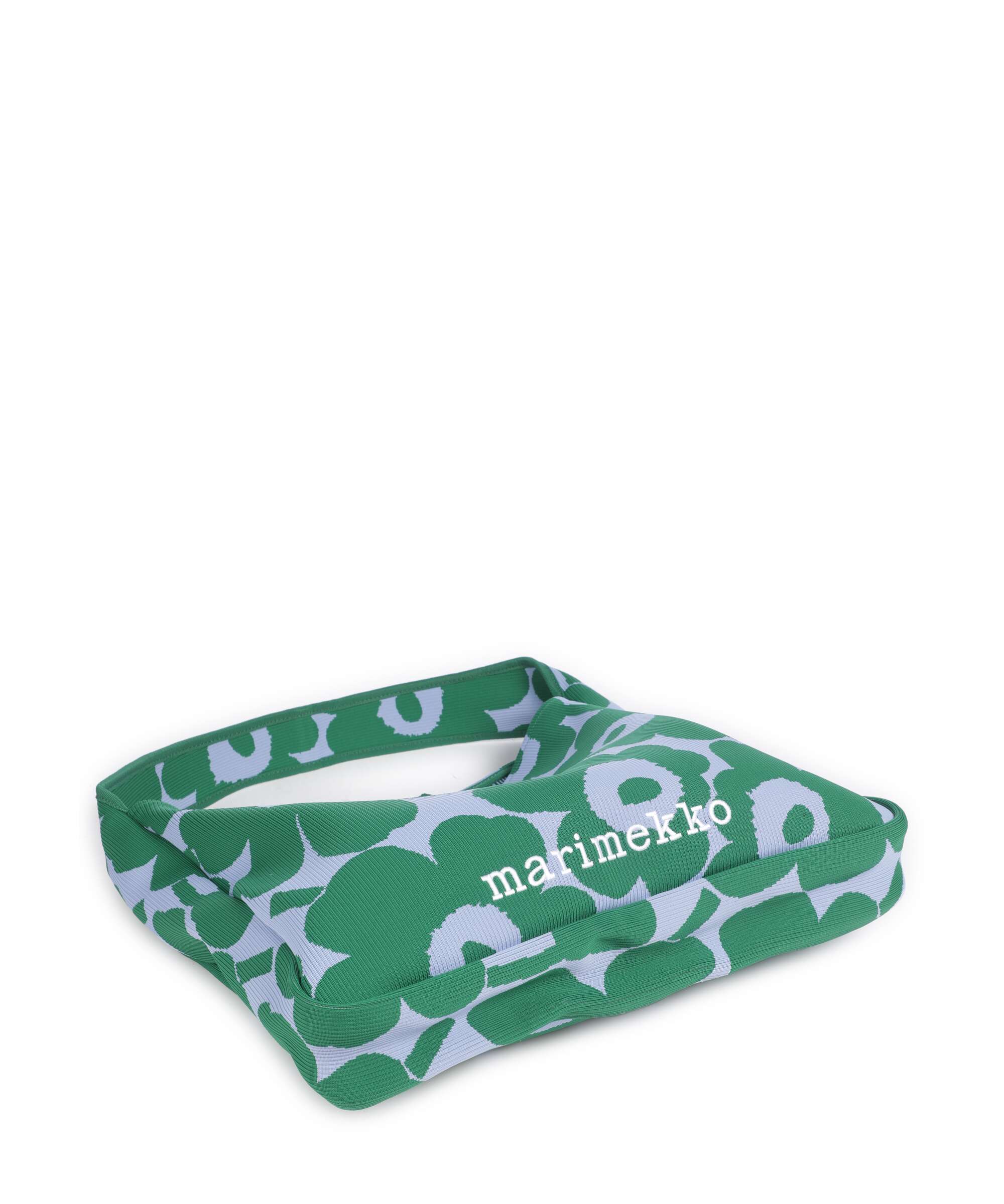 Marimekko Knitted Unikko Hobo bag dark green/blue - Image 4