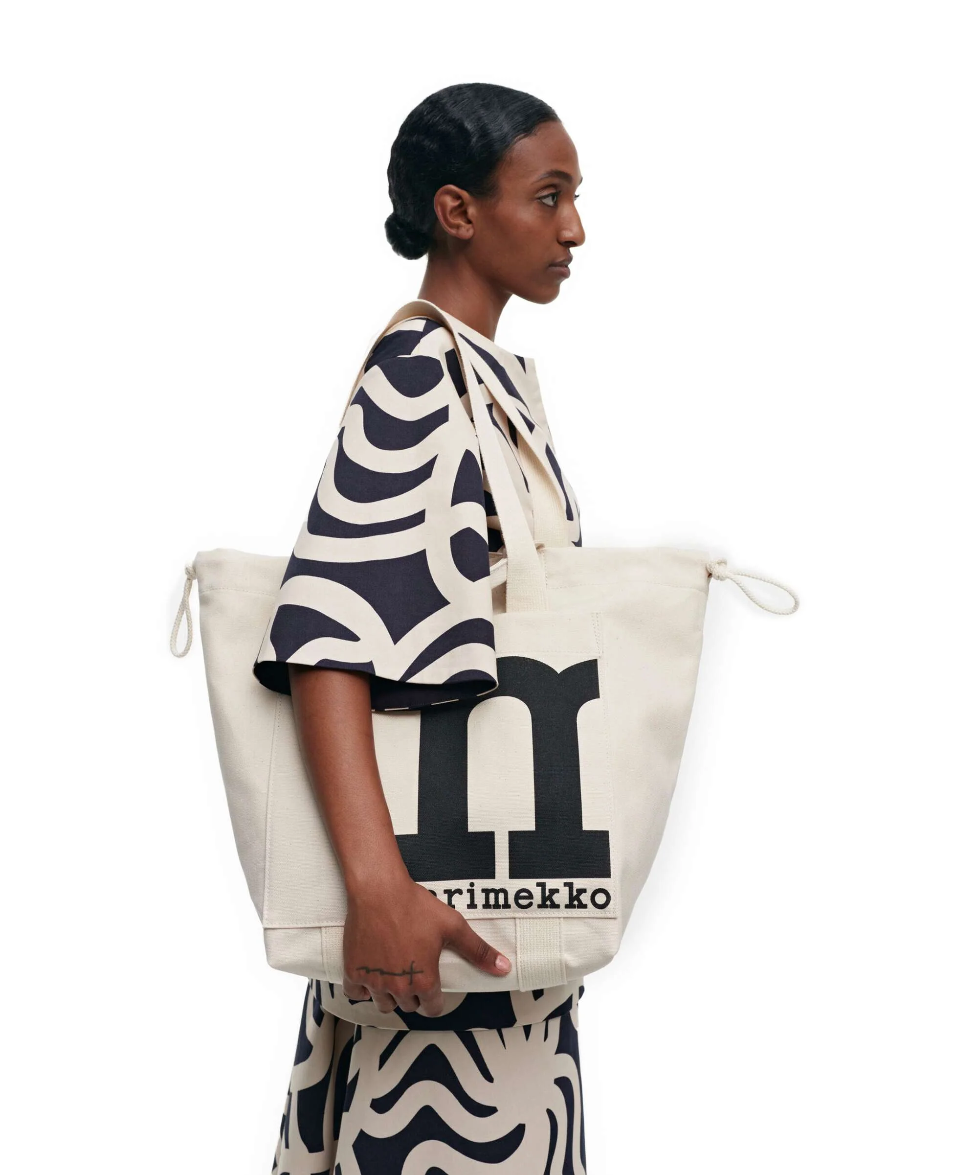 Marimekko Mono City Solid Tote bag cotton - Image 3