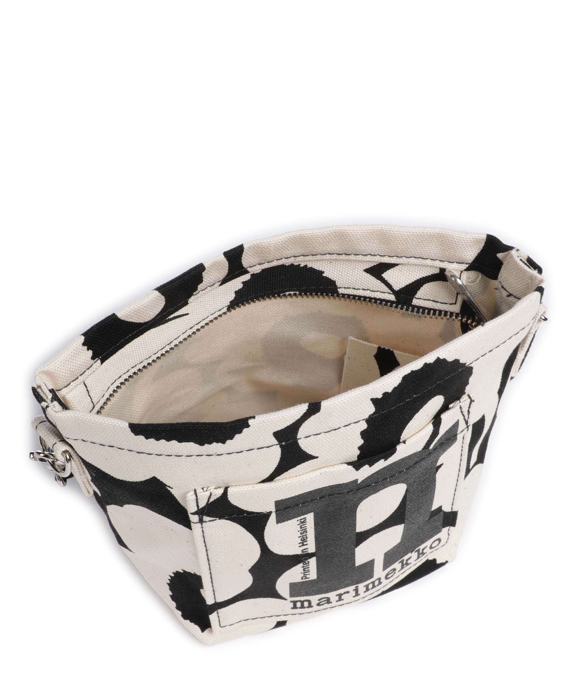 Marimekko Mono Unikko Mini Crossbody bag cotton/black - Image 6