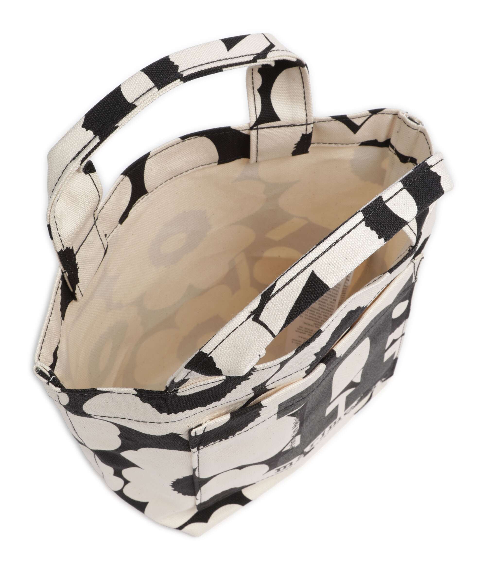 Marimekko Mono Unikko Mini Handbag cotton/black - Image 6