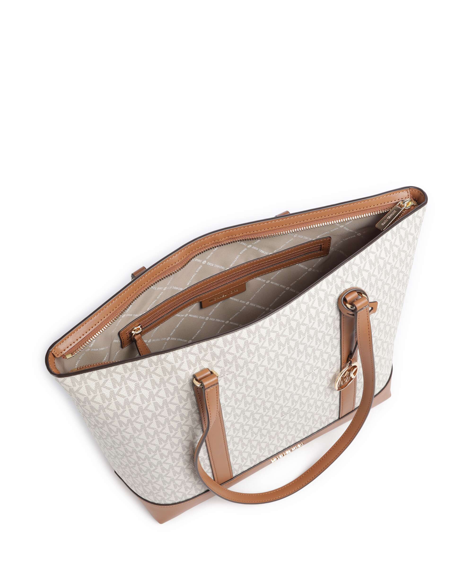 Michael Kors Andie Medium Tote bag vanilla/acorn - Image 5