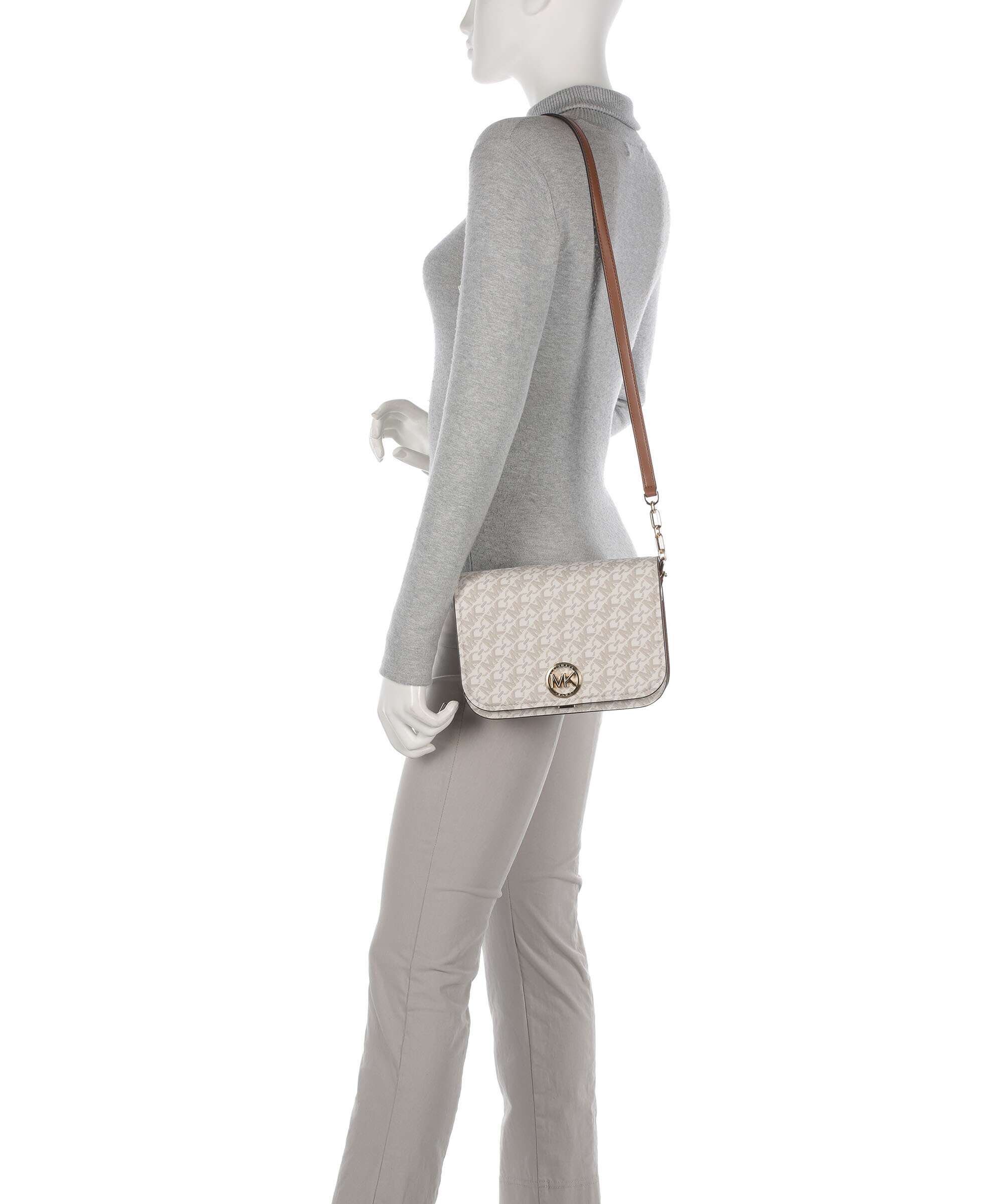 Michael Kors Delancey Crossbody bag vanilla/luggage - Image 3
