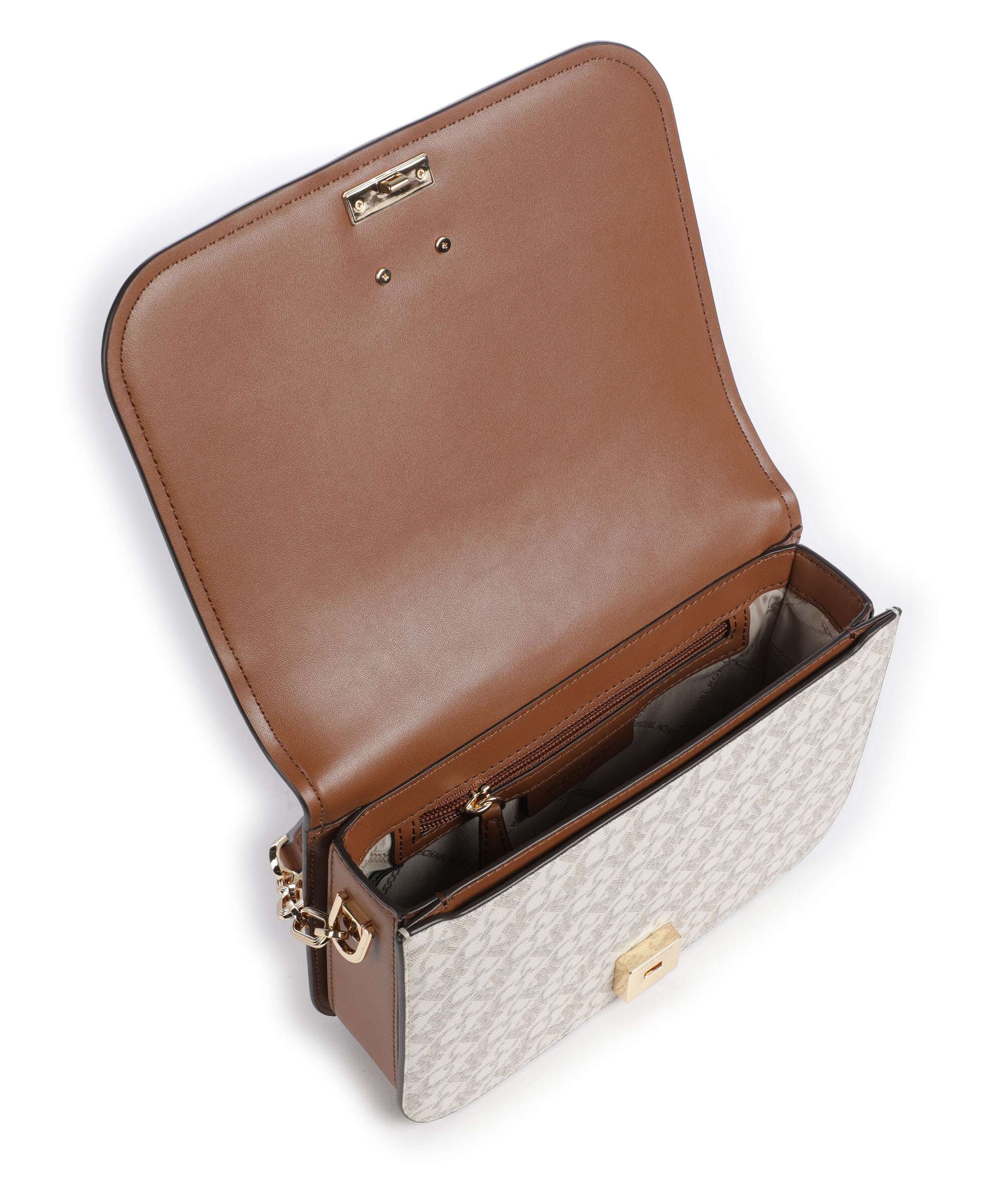 Michael Kors Delancey Crossbody bag vanilla/luggage - Image 6