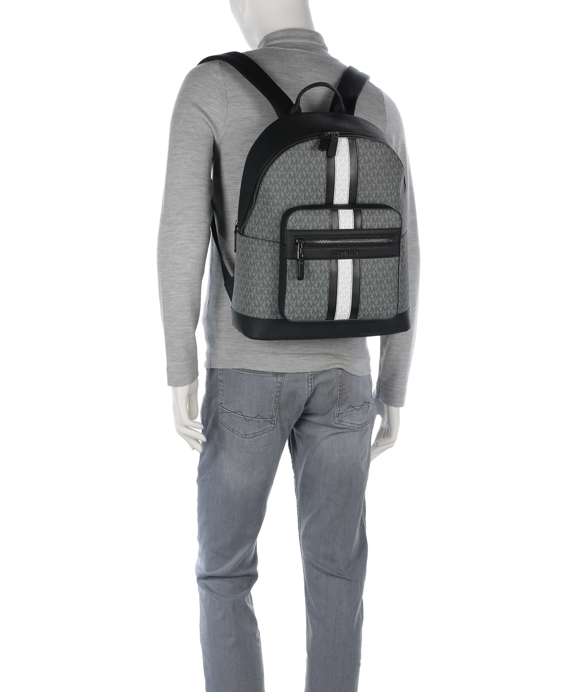 Michael Kors Hudson Backpack str gray/black - Image 3