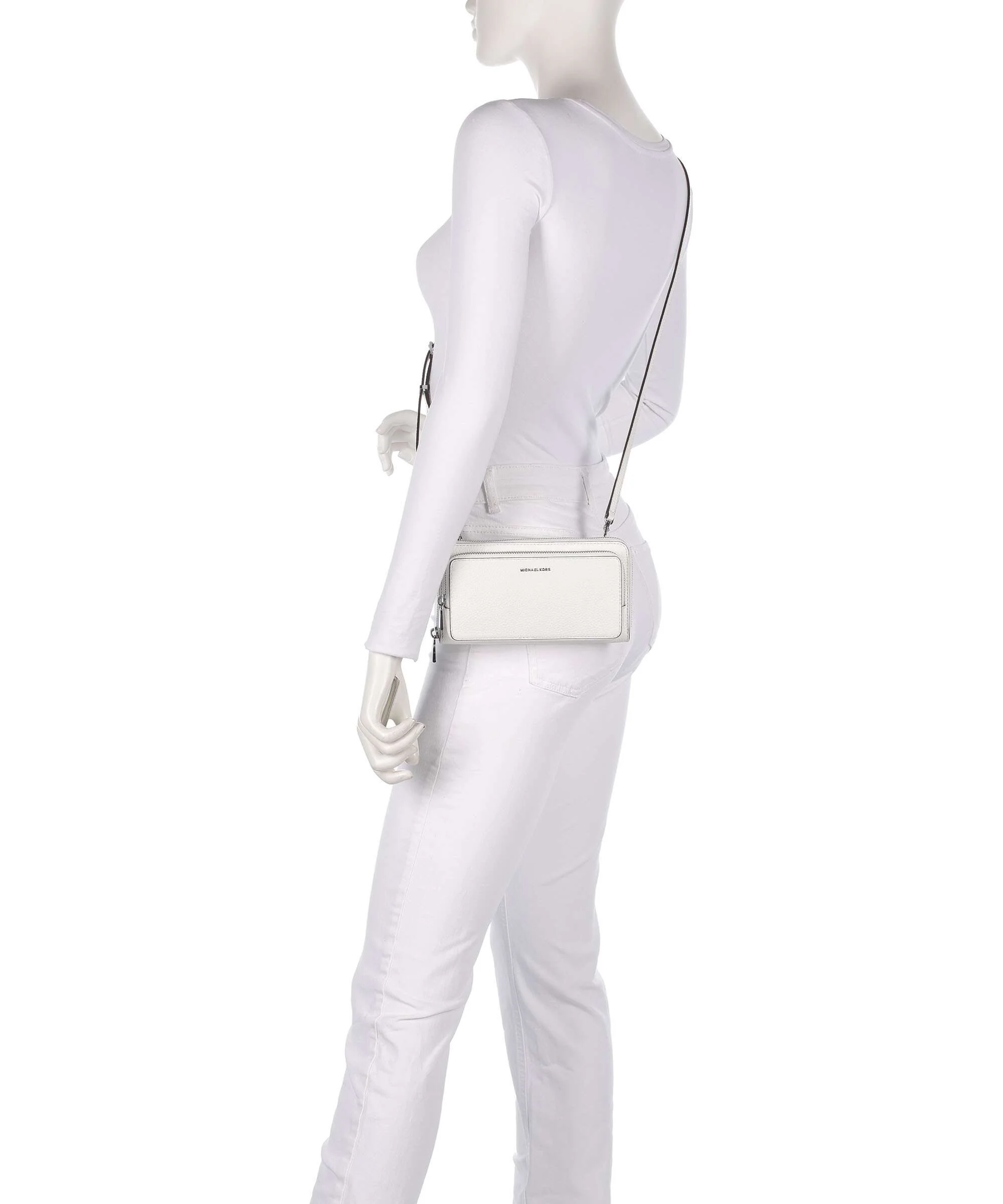 Michael Kors Jet Set Large Continental Crossbody bag optic white - Image 3