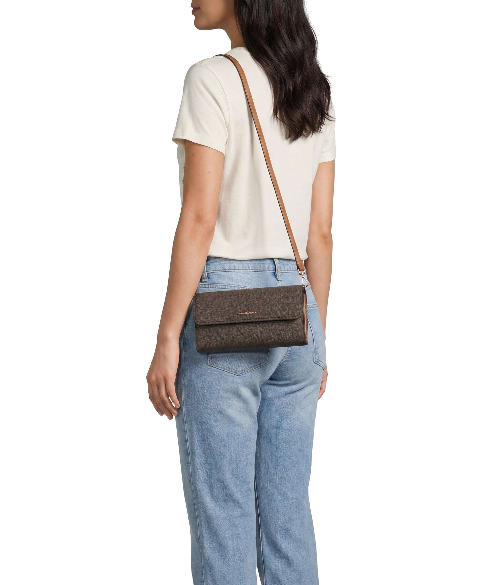 Michael Kors Jet Set Small Crossbody bag brown/acorn - Image 3