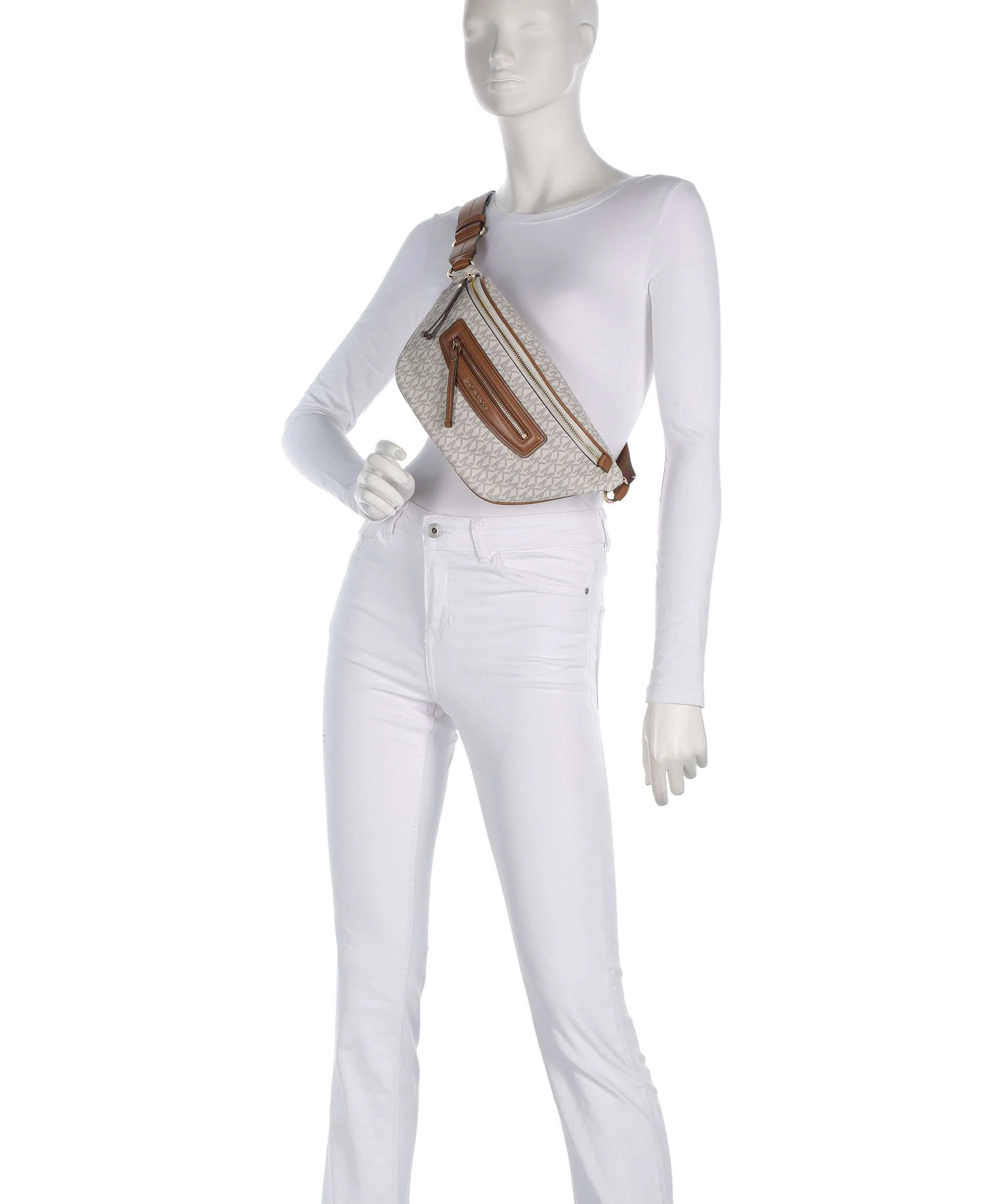 Michael Kors Jet Set Travel Medium Belt bag vanilla/acorn - Image 3