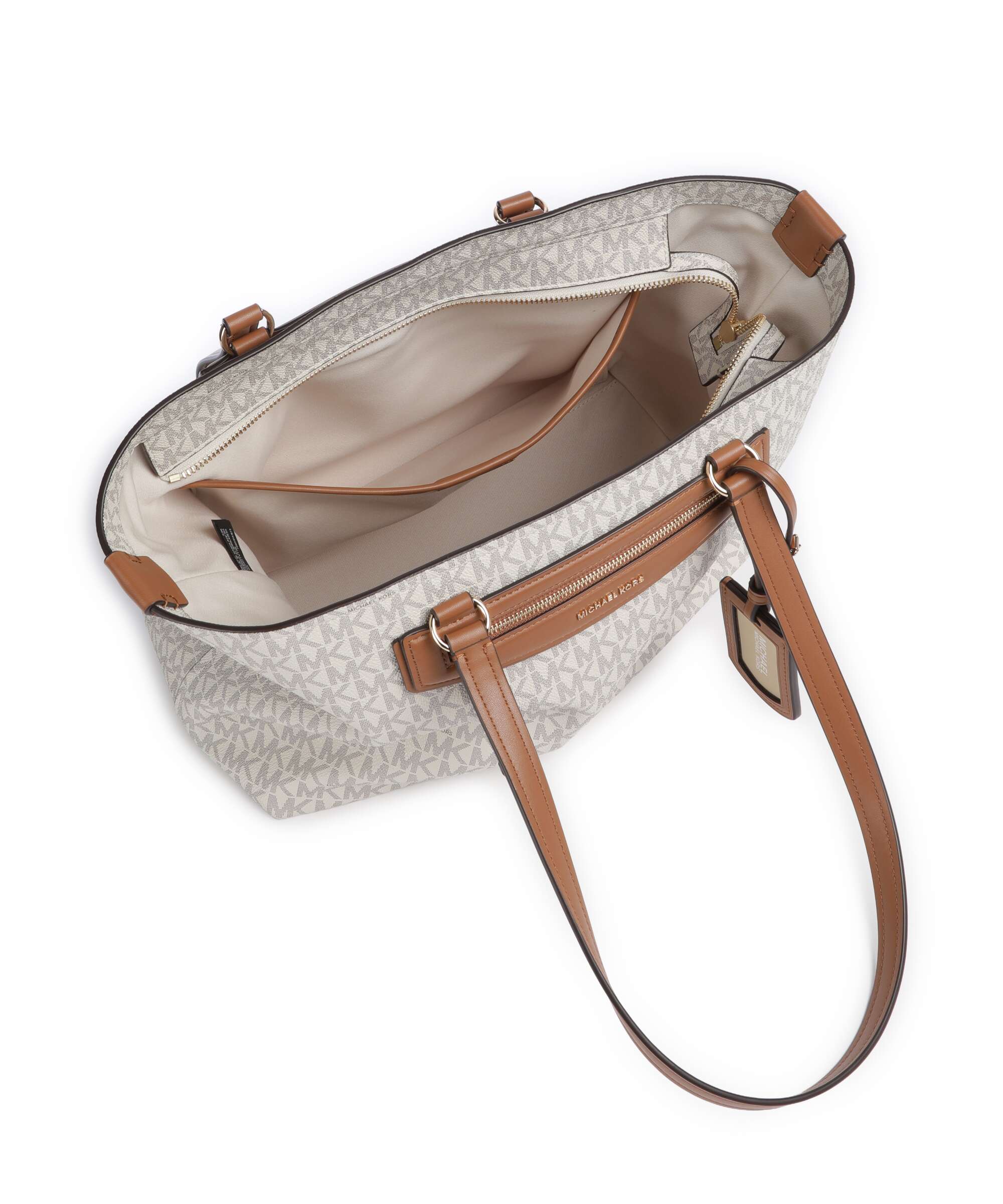Michael Kors Jet Set Travel Medium Tote bag vanilla/acorn - Image 5