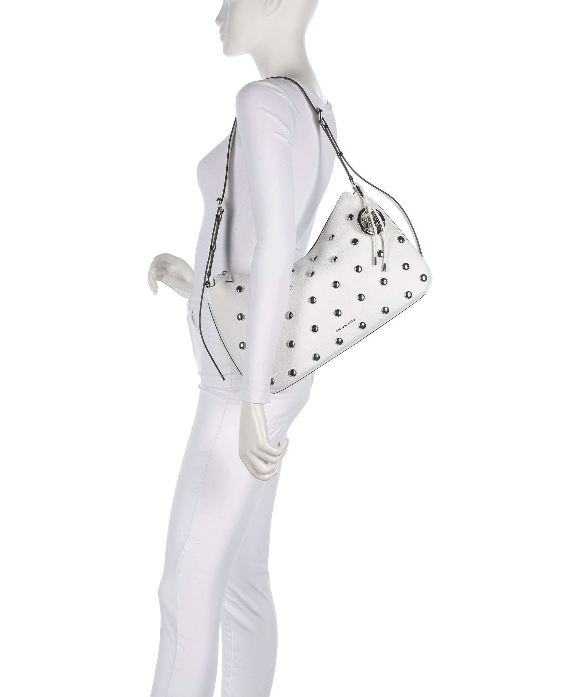 Michael Kors Nolita Medium Hobo bag optic white - Image 3