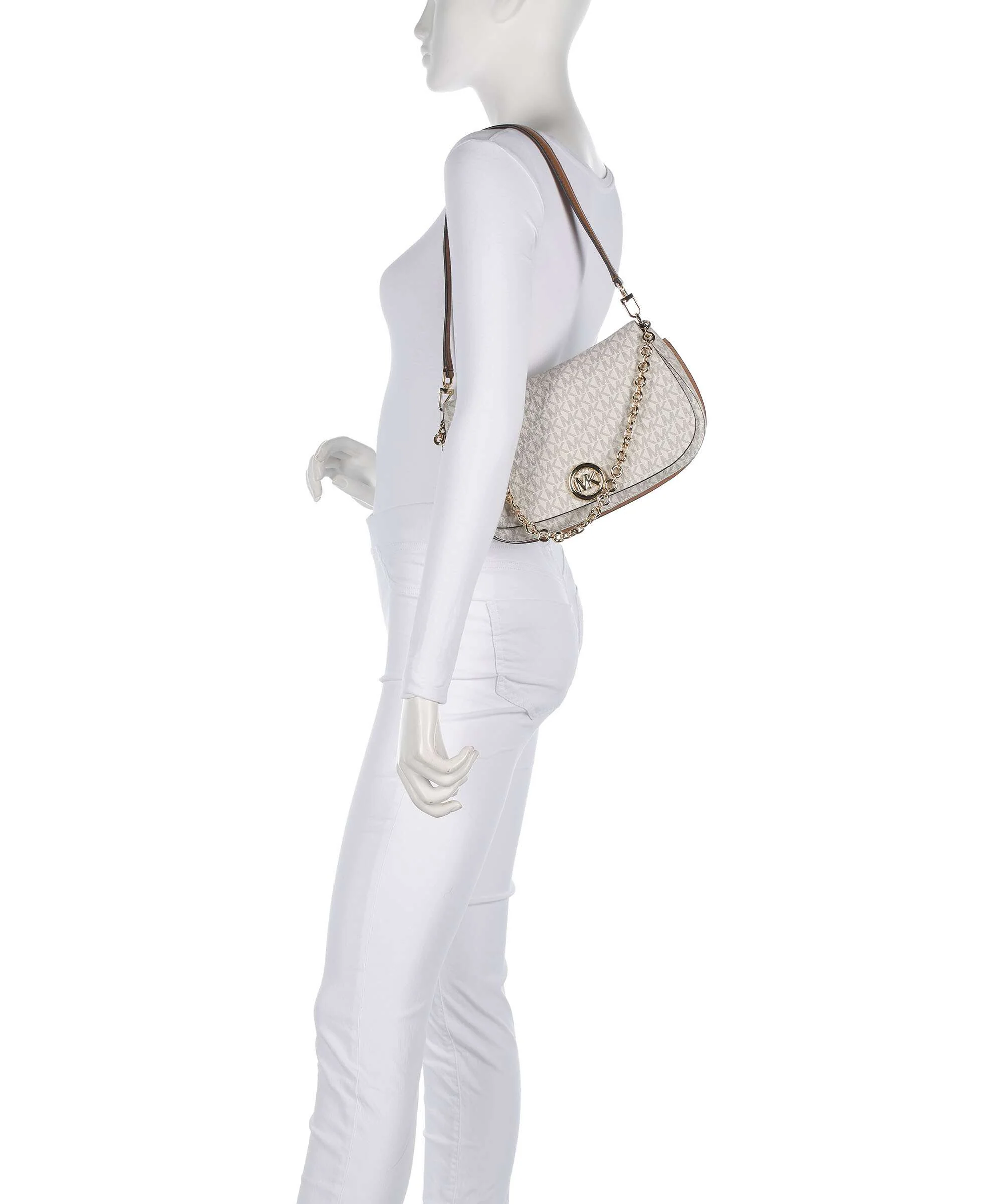 Michael Kors Nolita Medium Shoulder bag vanilla/acorn - Image 3