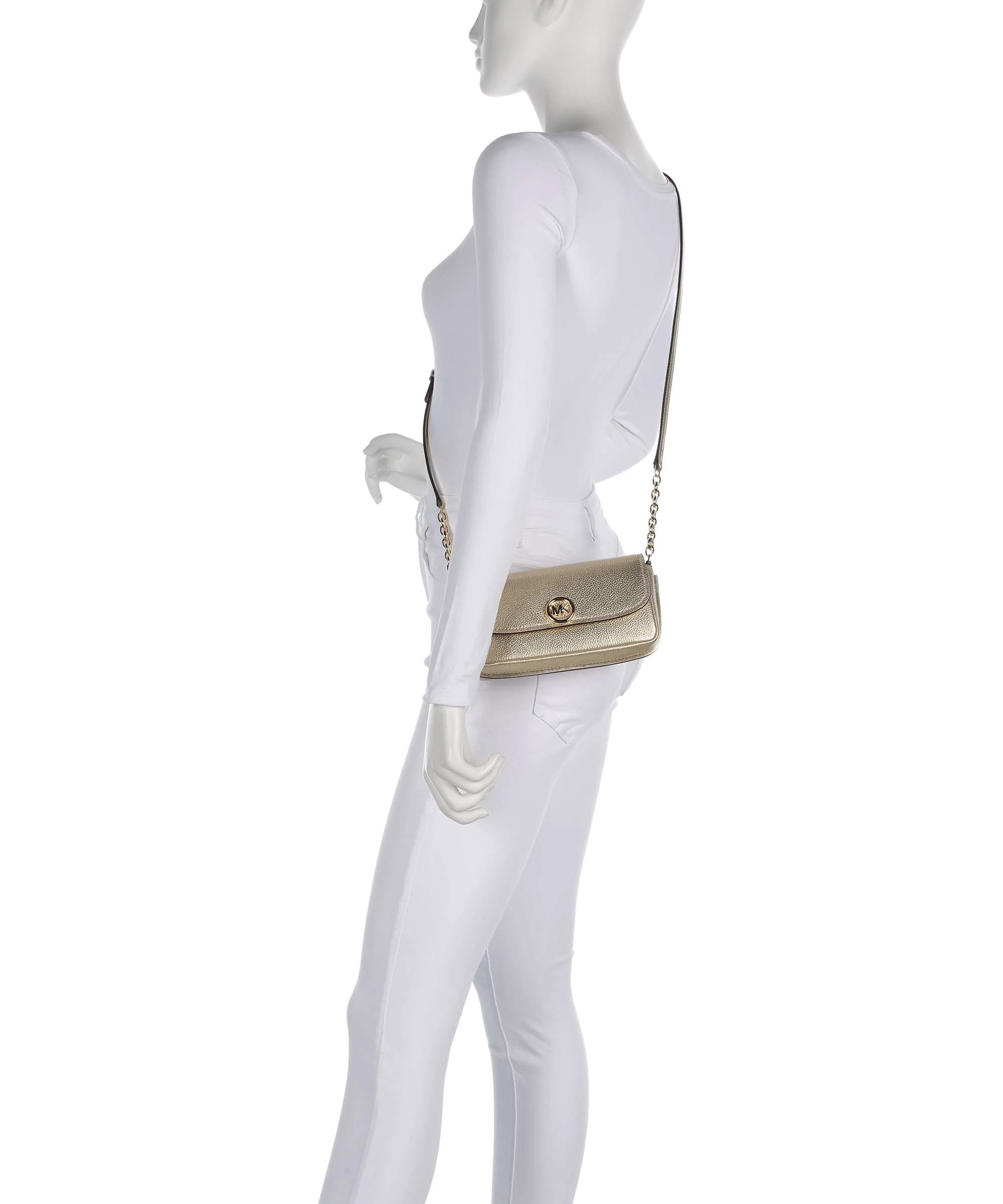 Michael Kors Nolita Small Crossbody bag pale gold - Image 3