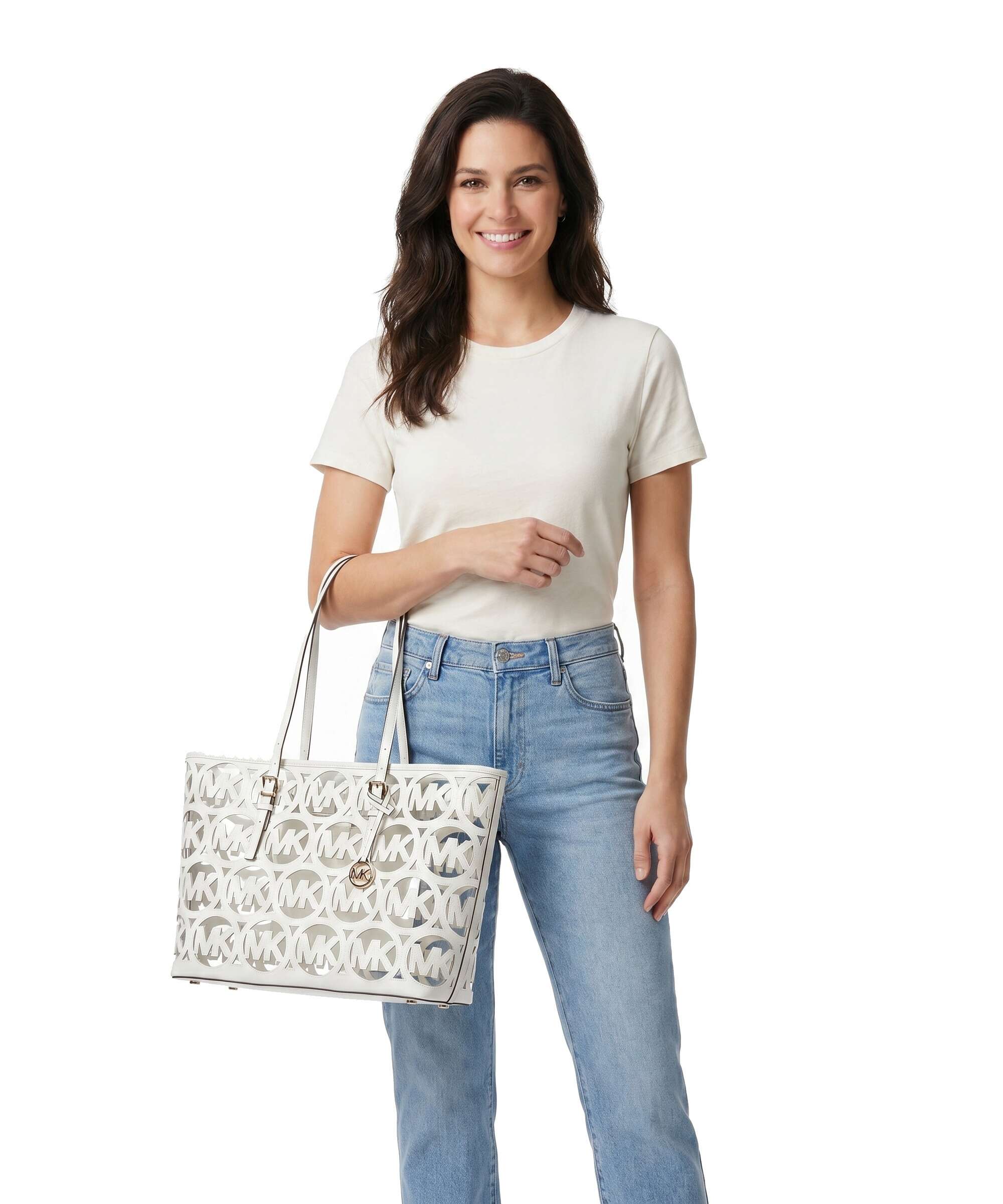 Michael Kors Quinn Large Tote bag optic white - Image 3
