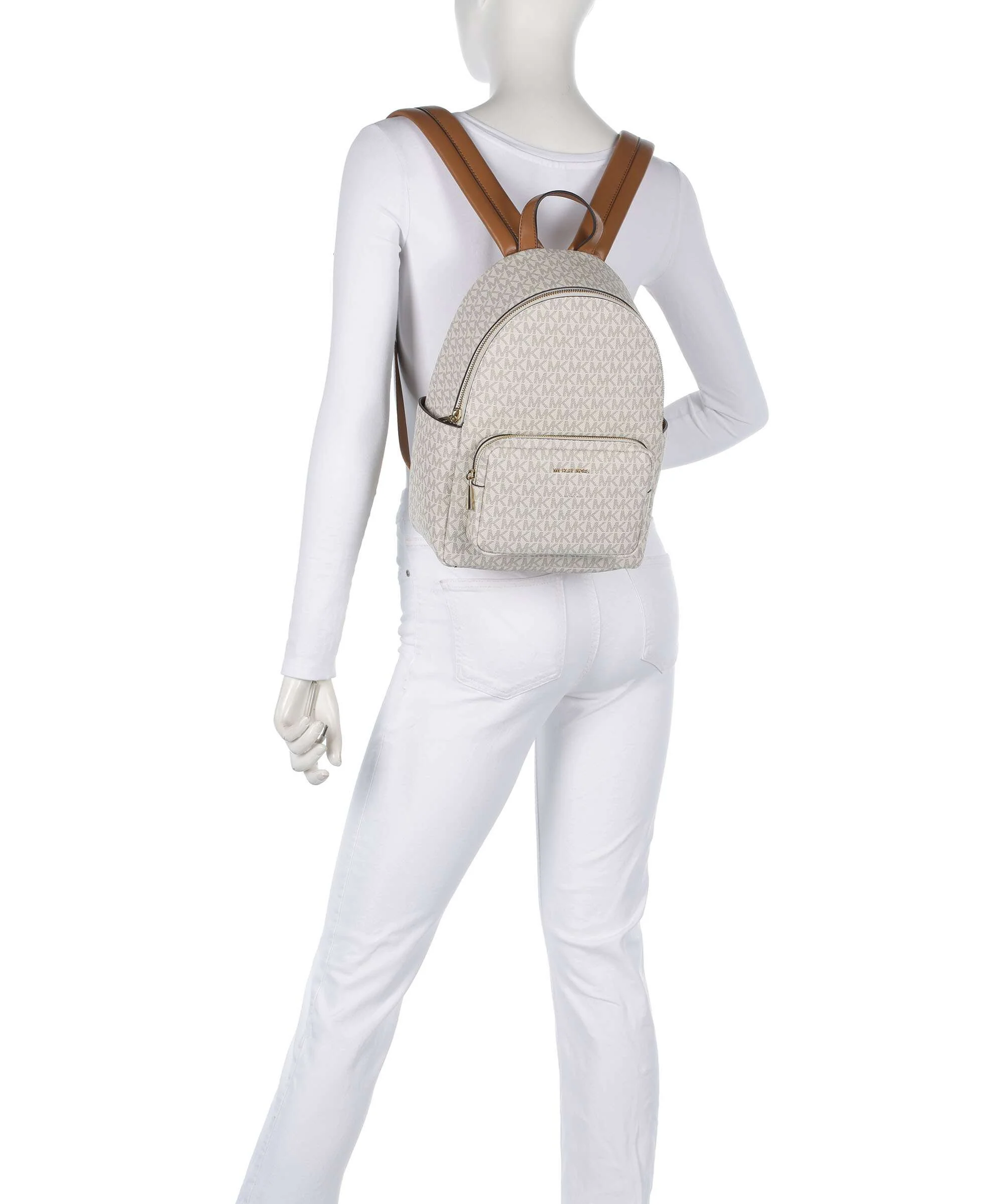 Michael Kors Tanner Medium Backpack vanilla/acorn - Image 3
