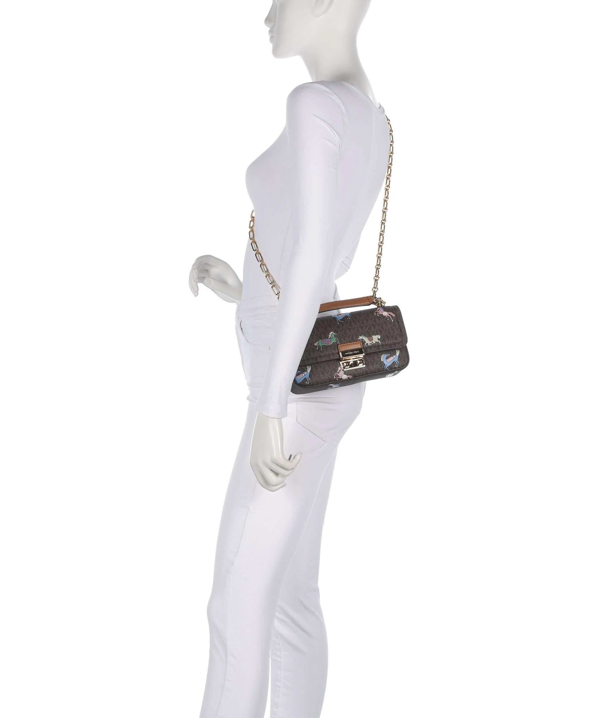Michael Kors Tribeca Small Shoulder bag brown/acorn - Image 4