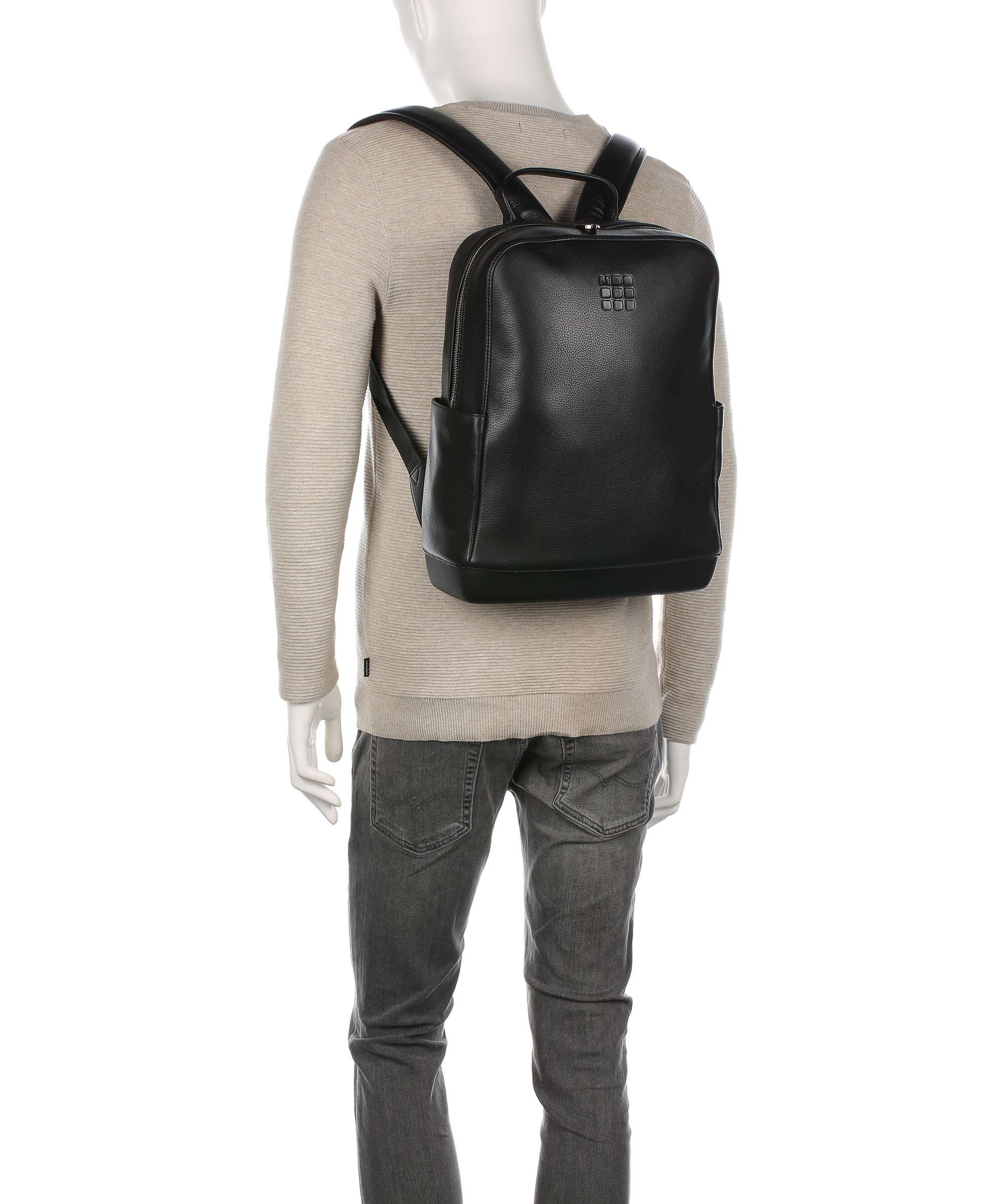 Moleskine Classic Leather Backpack schwarz - Image 4