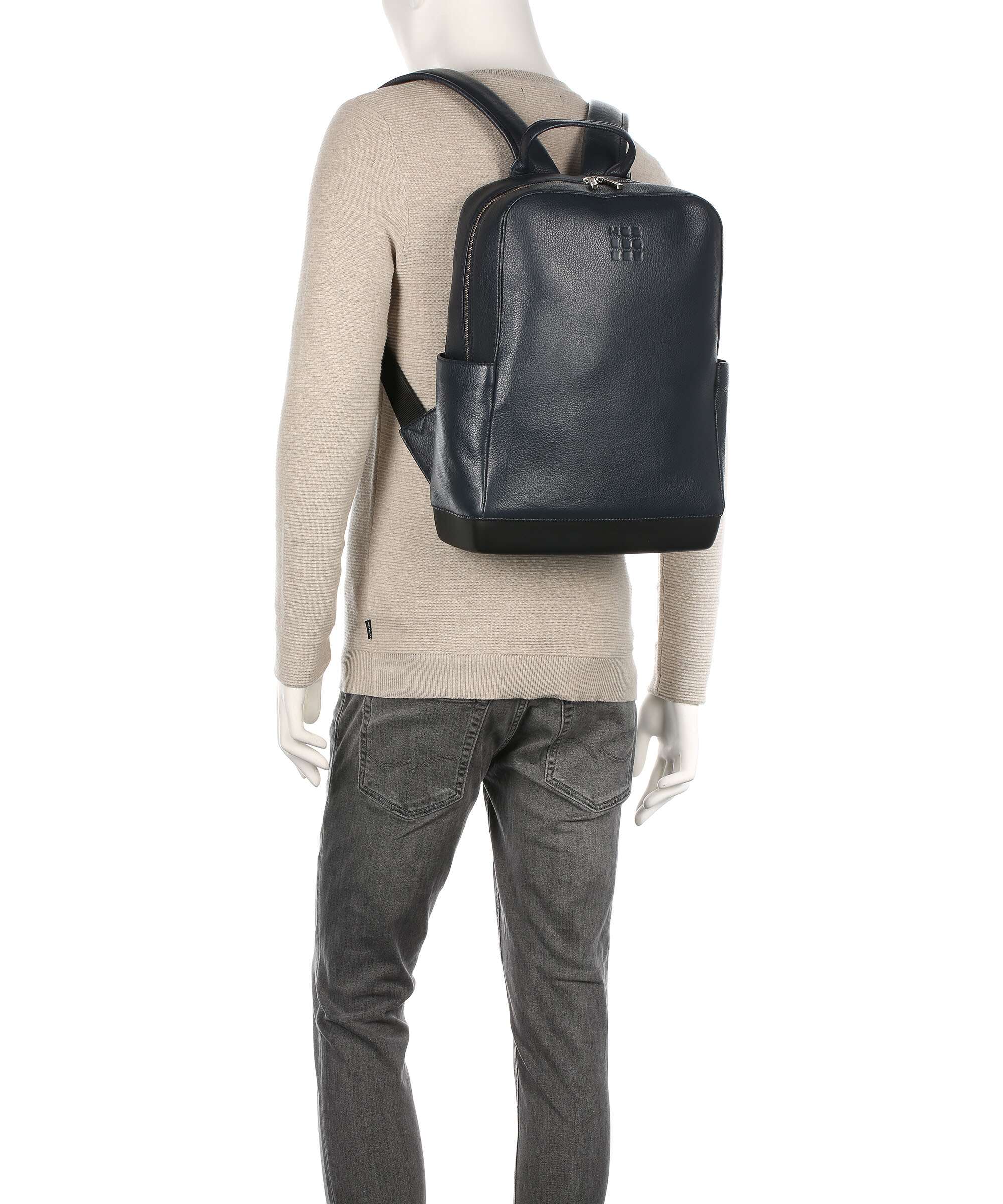 Moleskine Classic Leather Backpack sapphire blue - Image 3