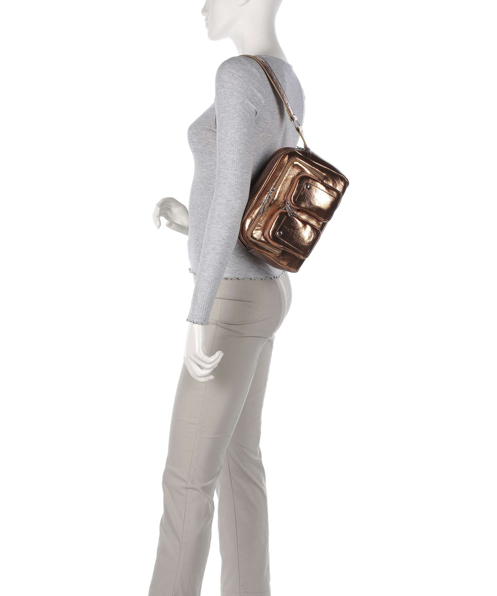 Núnoo Recycled Cool Ellie Shoulder bag bronze - Image 3